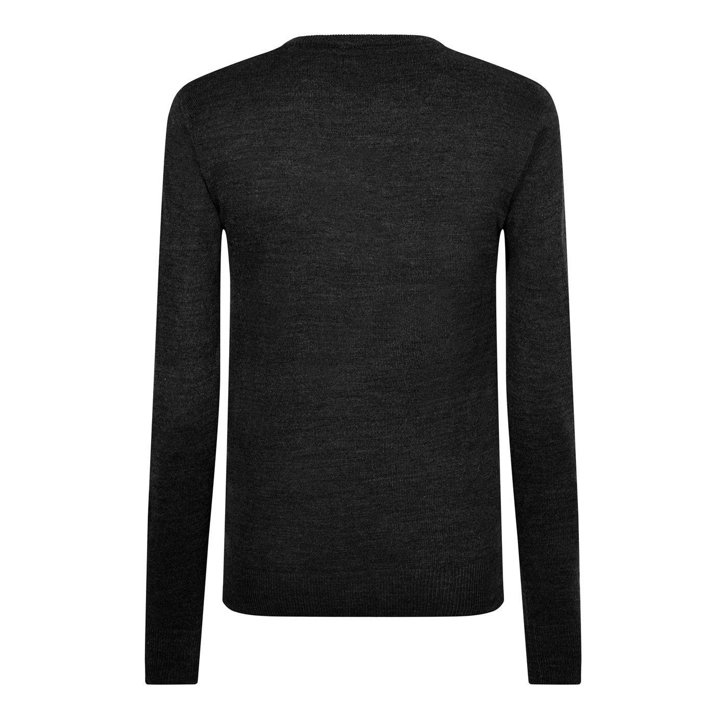 Dk Charcoal Ml - Brave Soul - Mens Flat Knit Crew Neck Jumper - 5