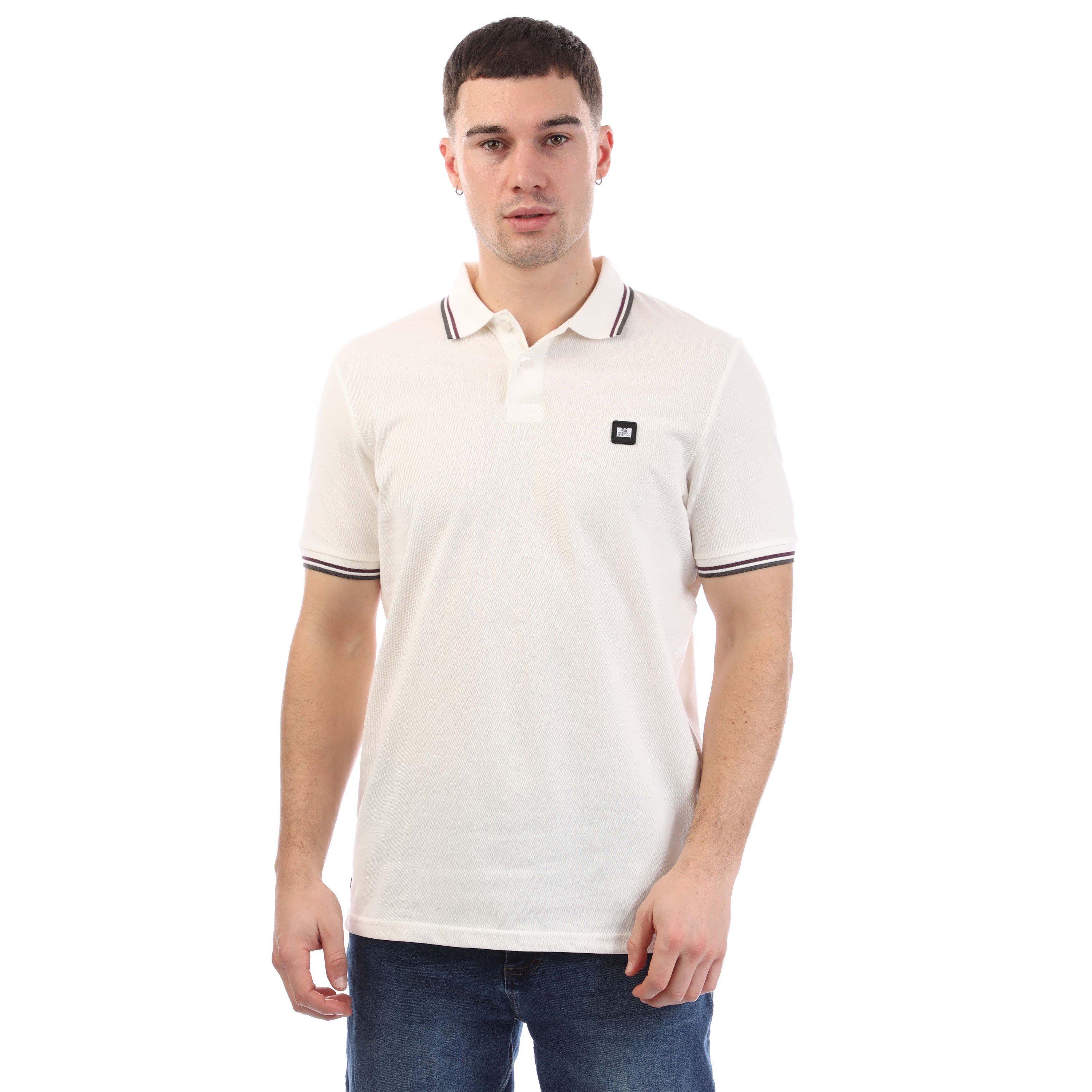 White - Weekend Offender - Vancouver Tipped Polo Shirt - 1