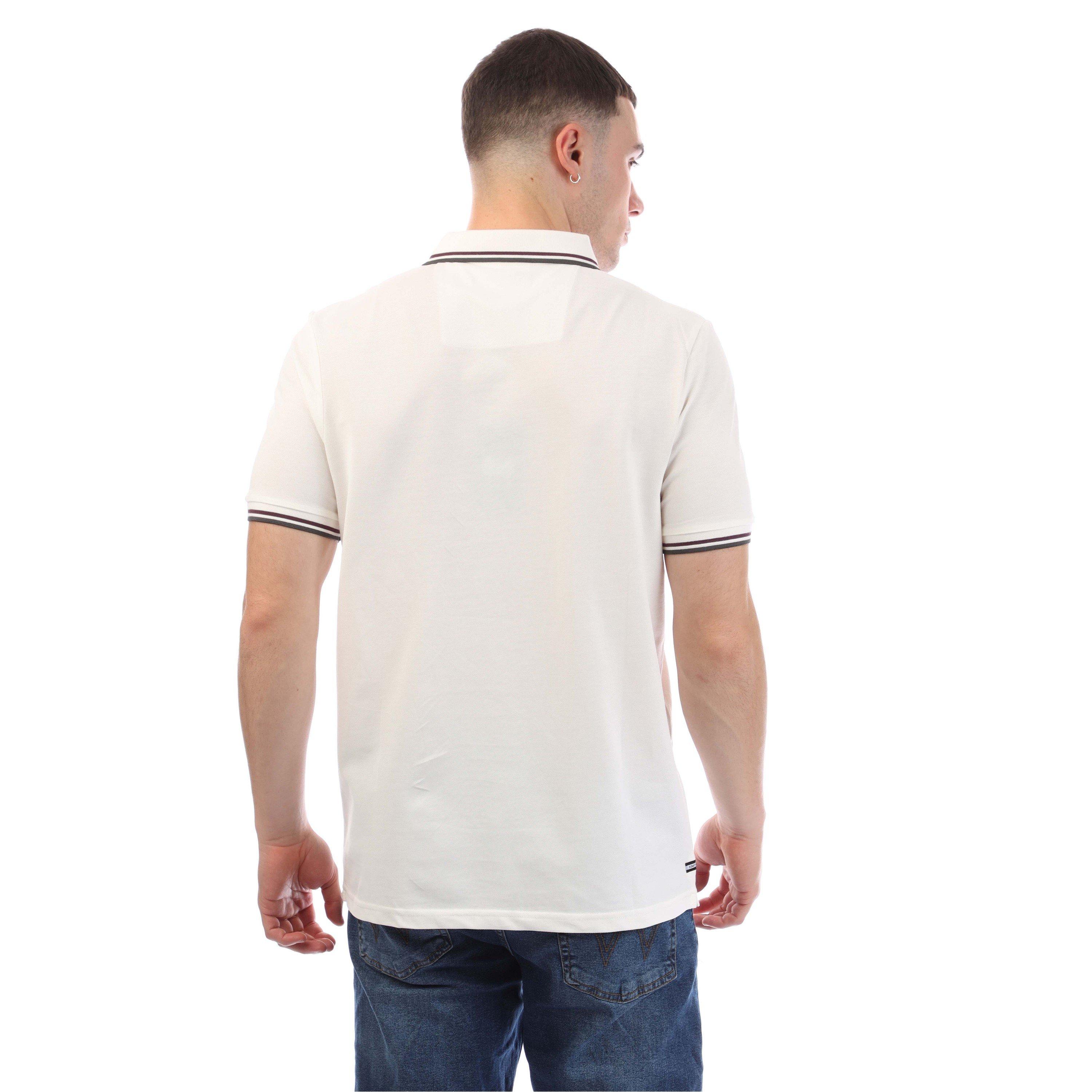 White - Weekend Offender - Vancouver Tipped Polo Shirt - 3