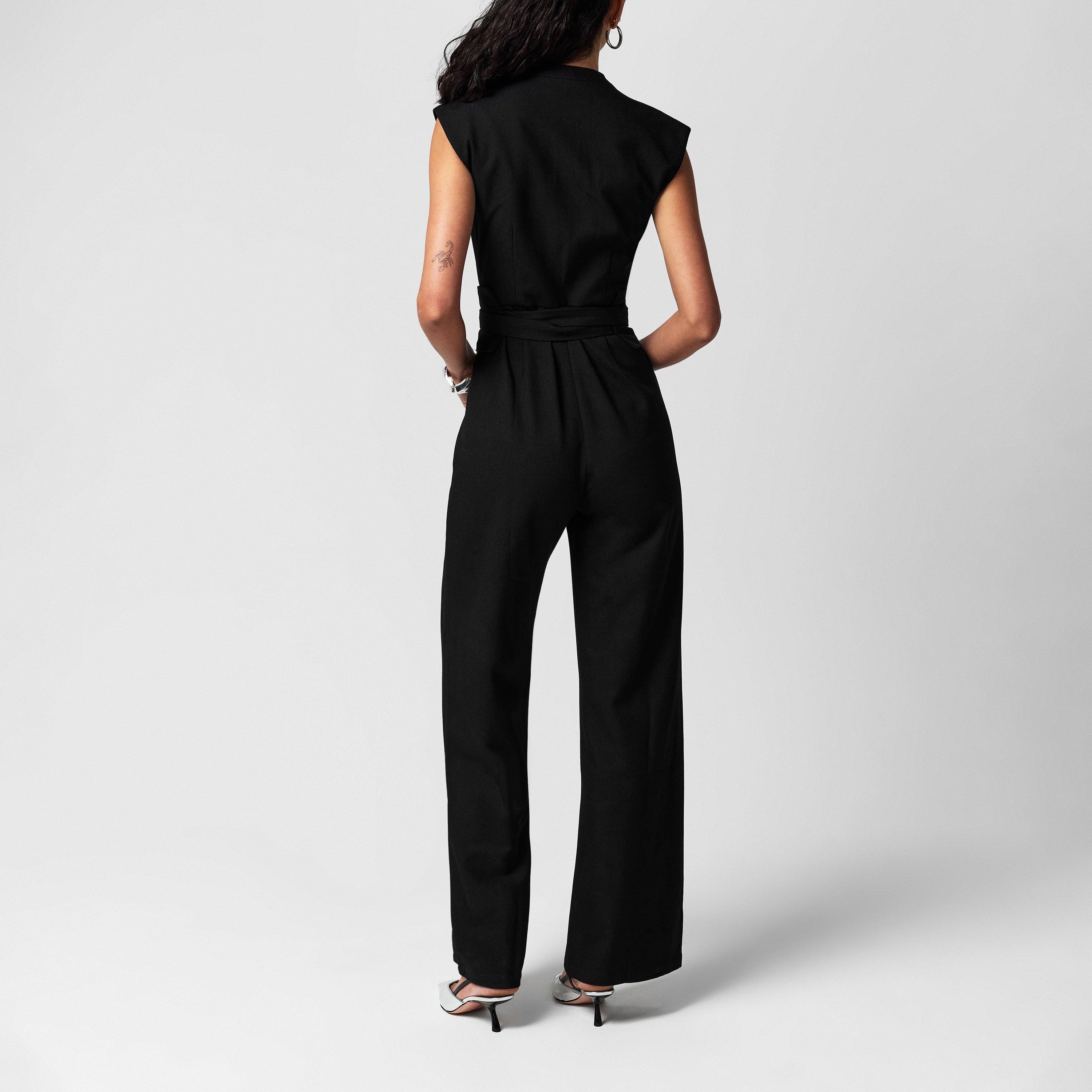 Black - Odd Muse - Women's Wrap Jumpsuit - 4