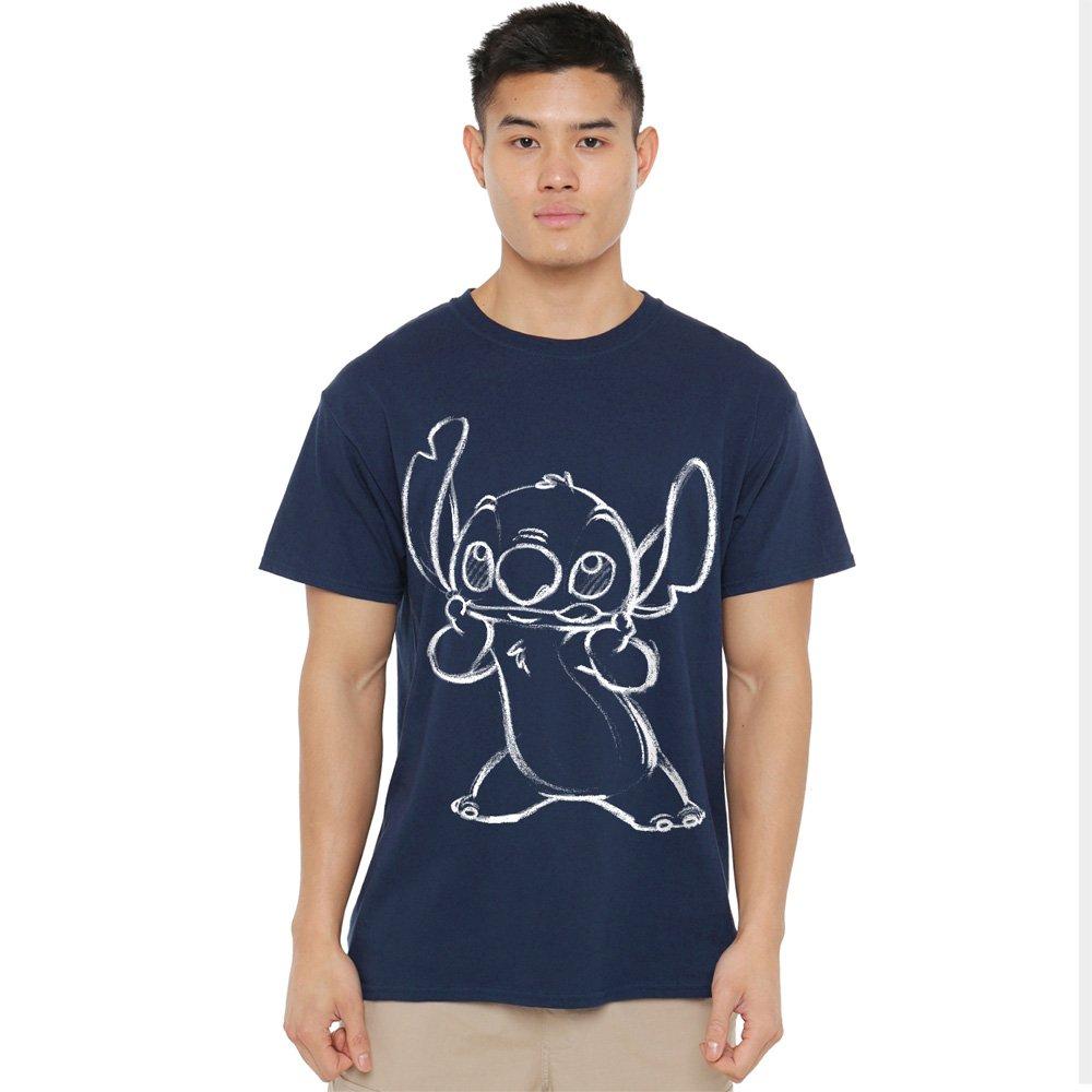 Navy - Disney - Lilo And Stitch Sketch T-Shirt Navy - 1