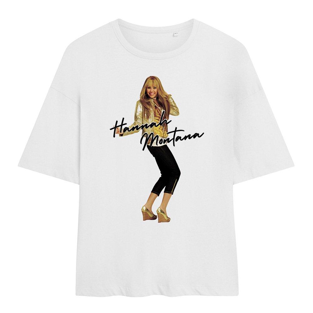 White - Disney - Hannah Montana Pose Oversized T Shirt White - 1