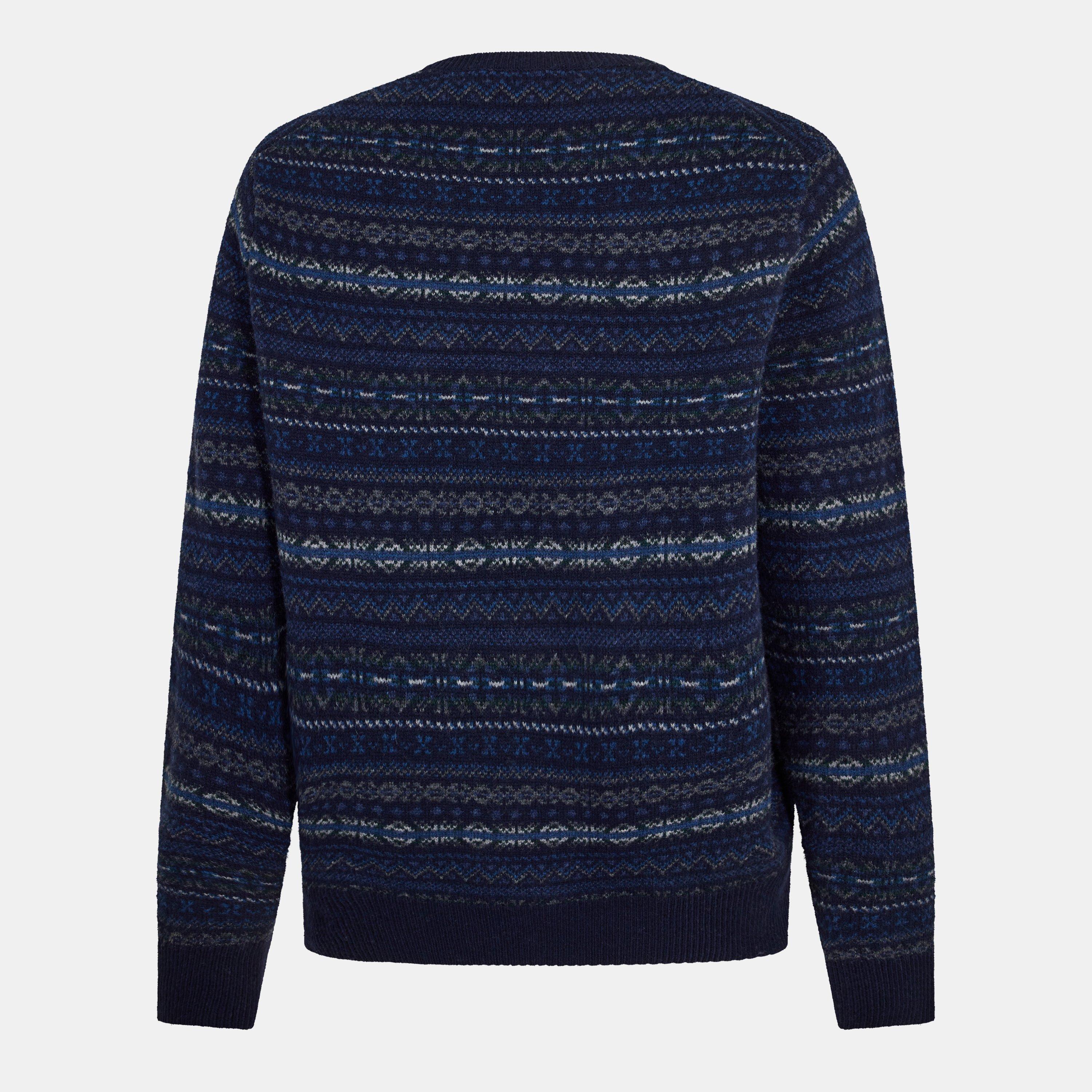 Navy Combo - Ralph Lauren - Men's Wool Crew Neck Jumper - 2