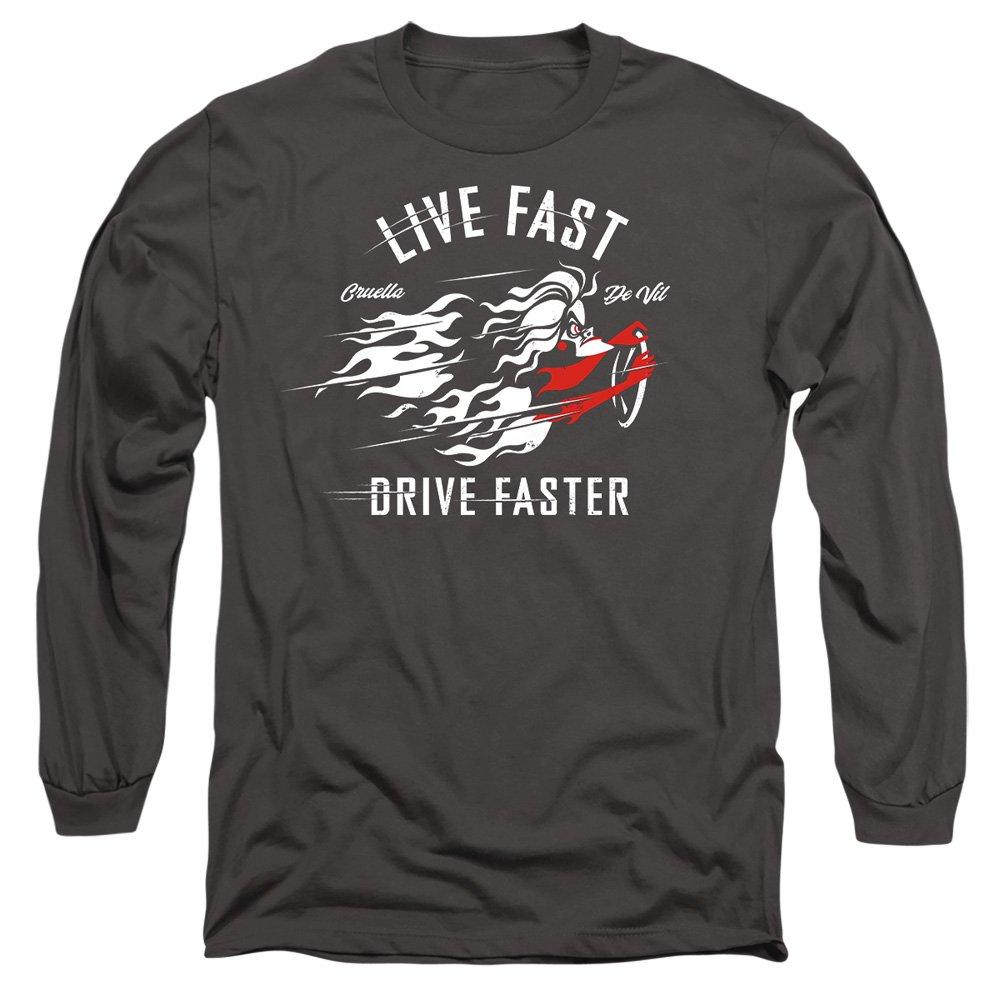 Charcoal - Disney - Live Fast Drive Faster With Cruella De Vil T-Shir - 1