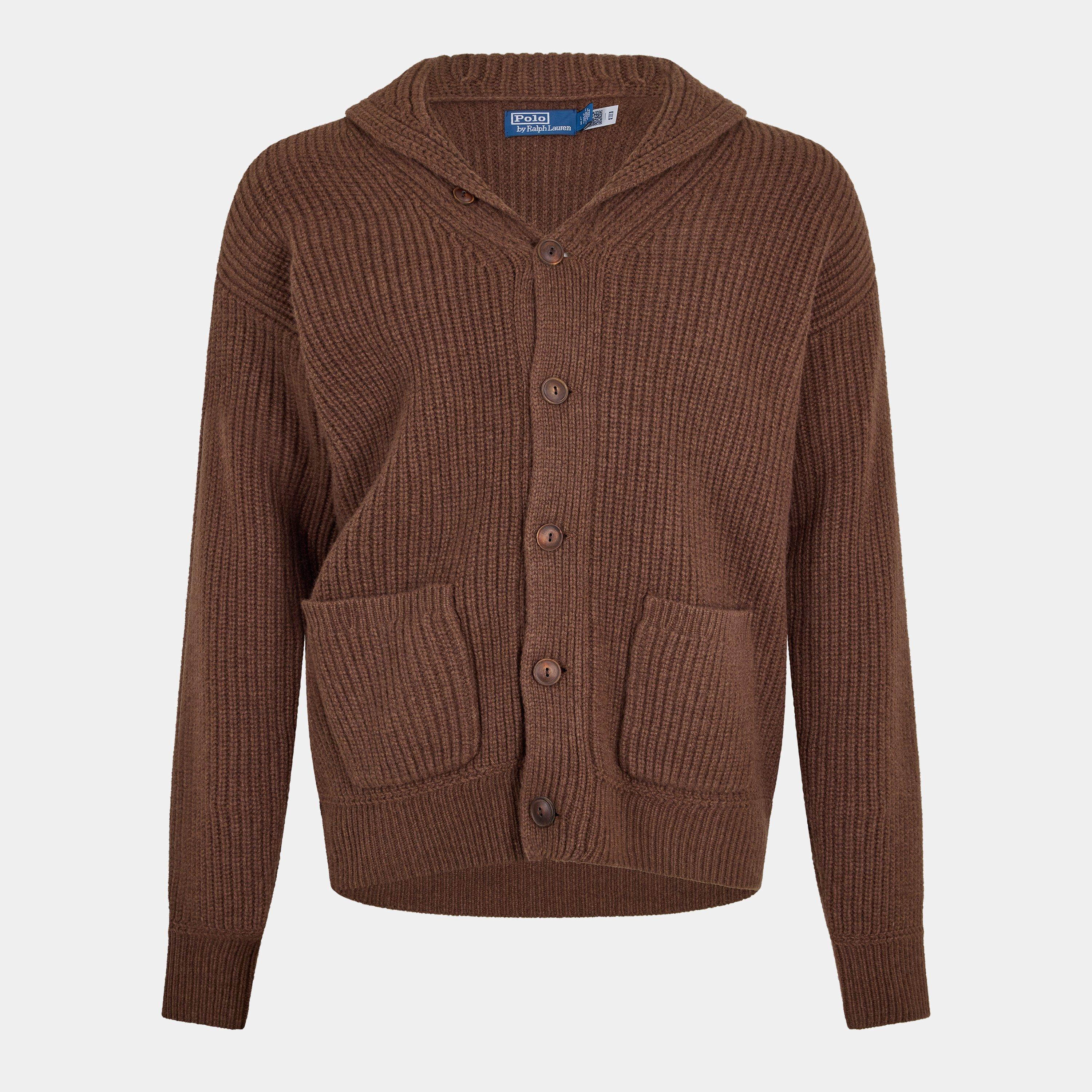 Ralph Lauren Men's Shawl Cardigan - Dark Roast Mel - S