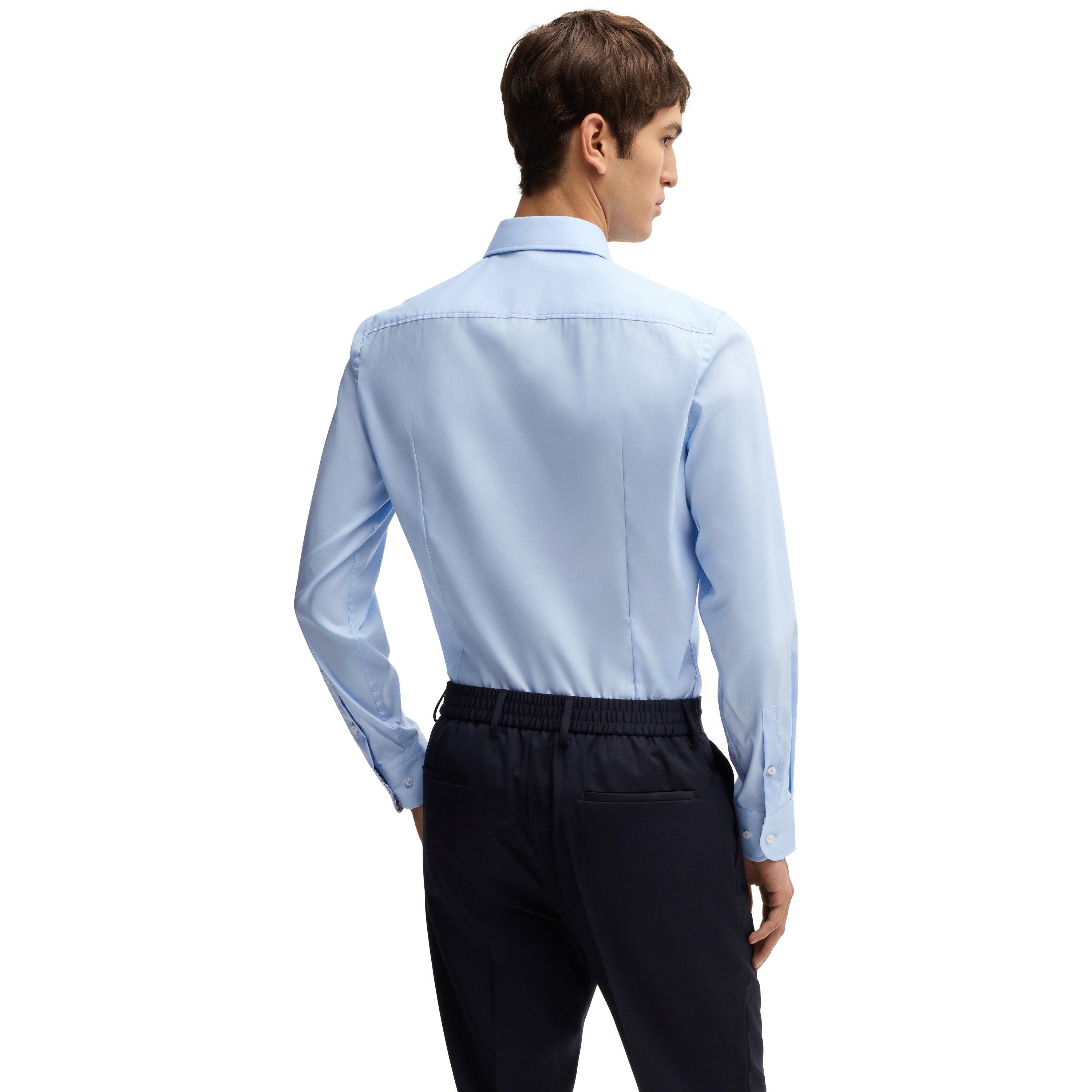 Light/Pstl Blue - Boss - Plain Long-Sleeve Shirt - 2