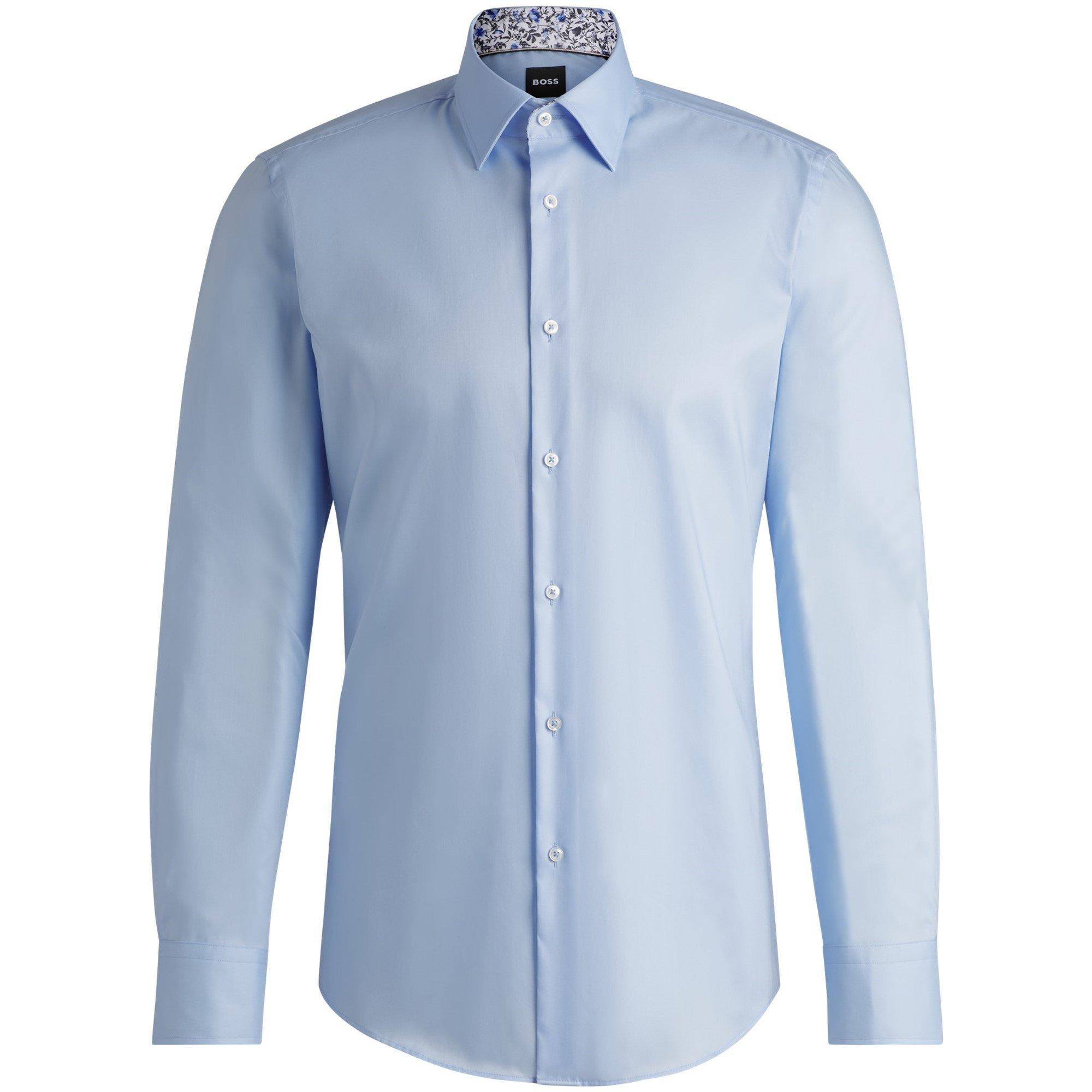 Light/Pstl Blue - Boss - Plain Long-Sleeve Shirt - 6