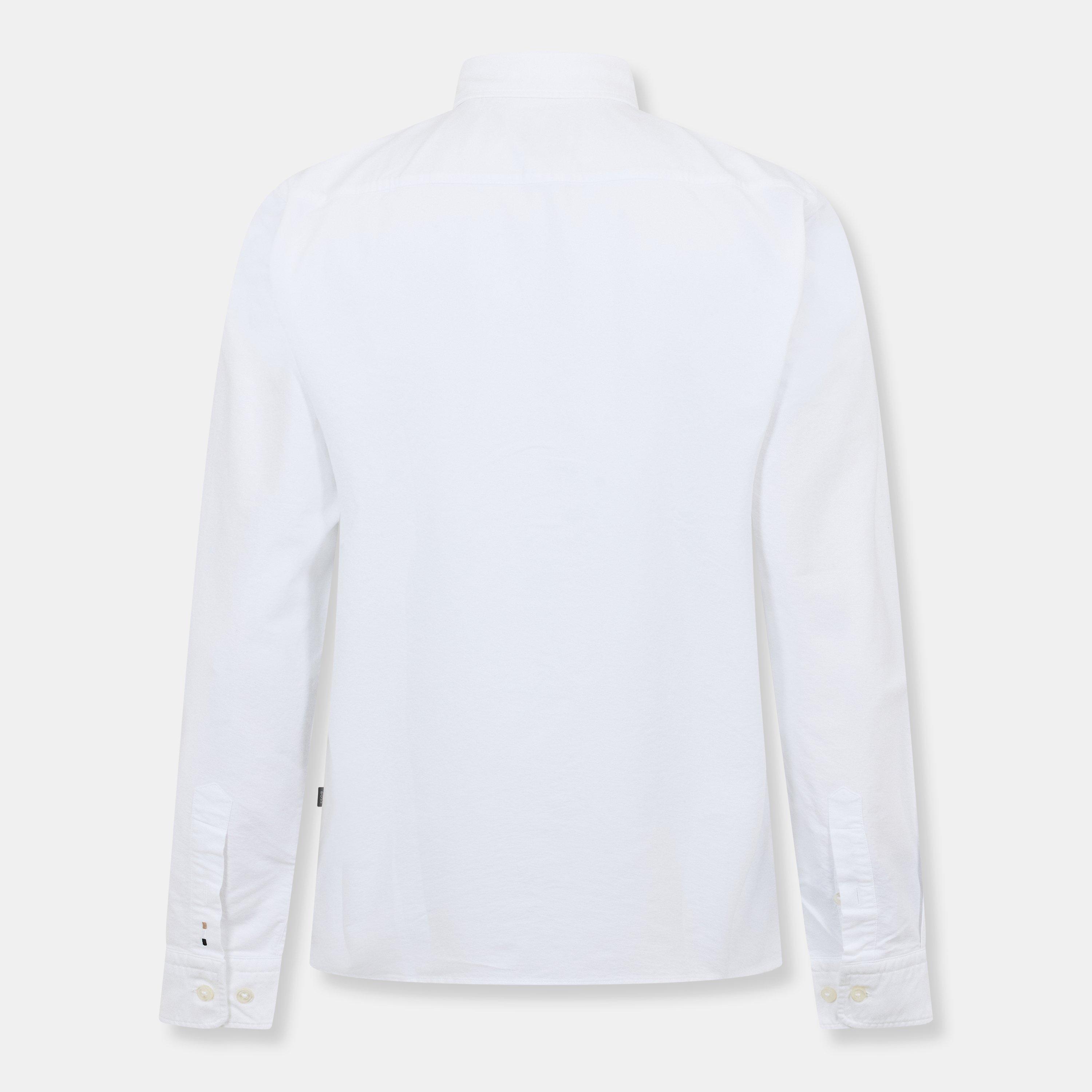 White - Boss - Plain Long-Sleeve Shirt - 2