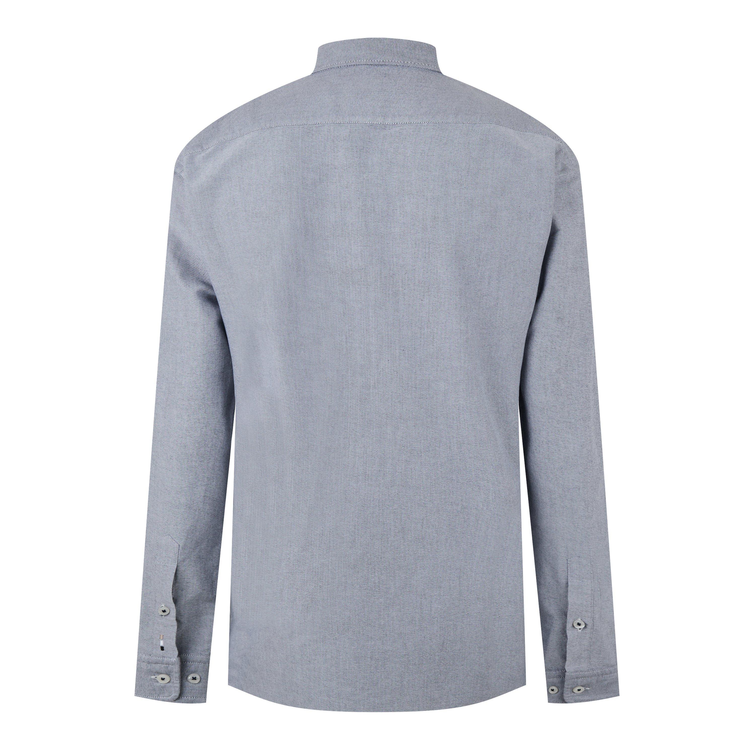 Navy - Boss - Men's H-Roan Long Sleeve Plain Shirt - 2