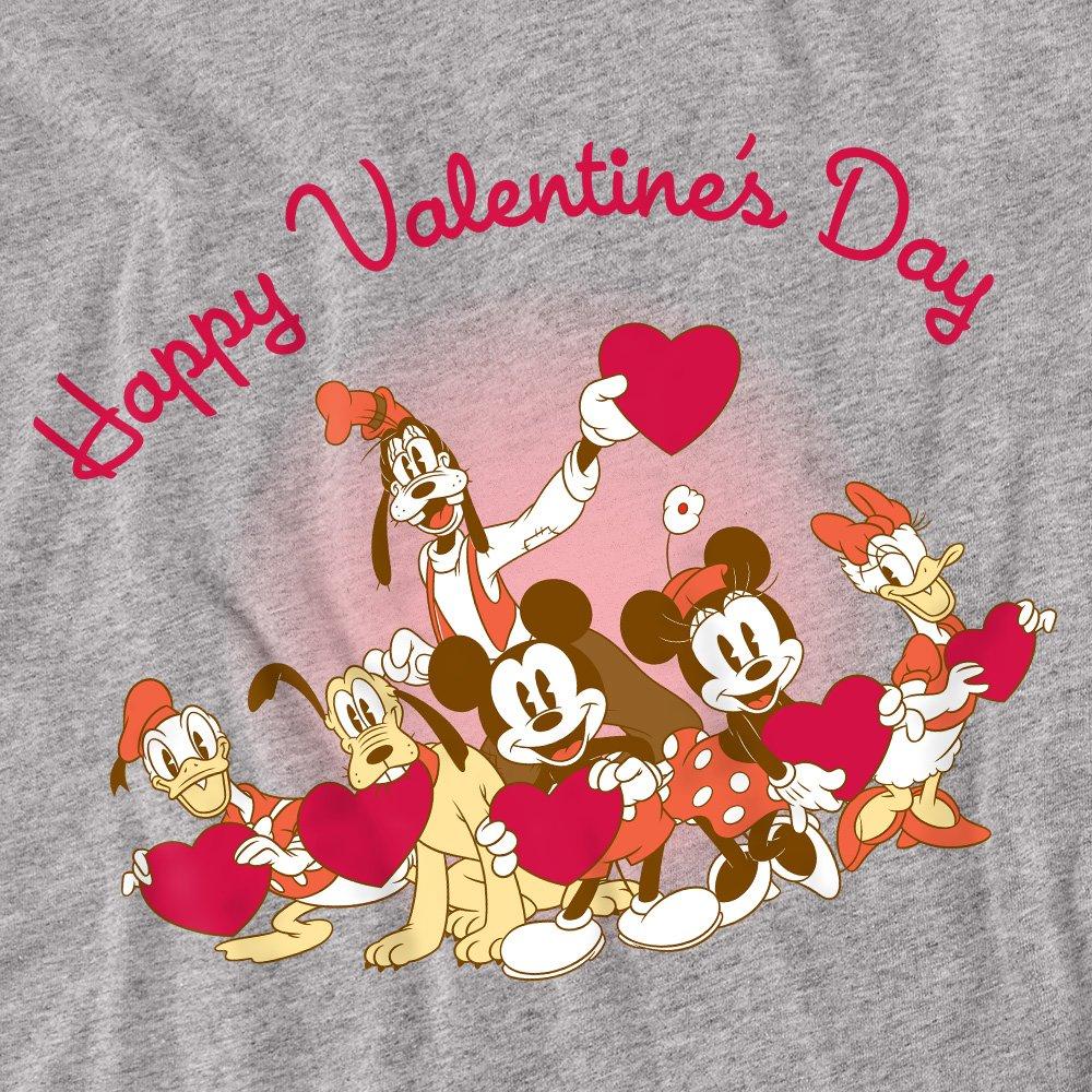 Light Grey - Disney - Mickey Mouse Friends Happy Valentines Day Long Sl - 2