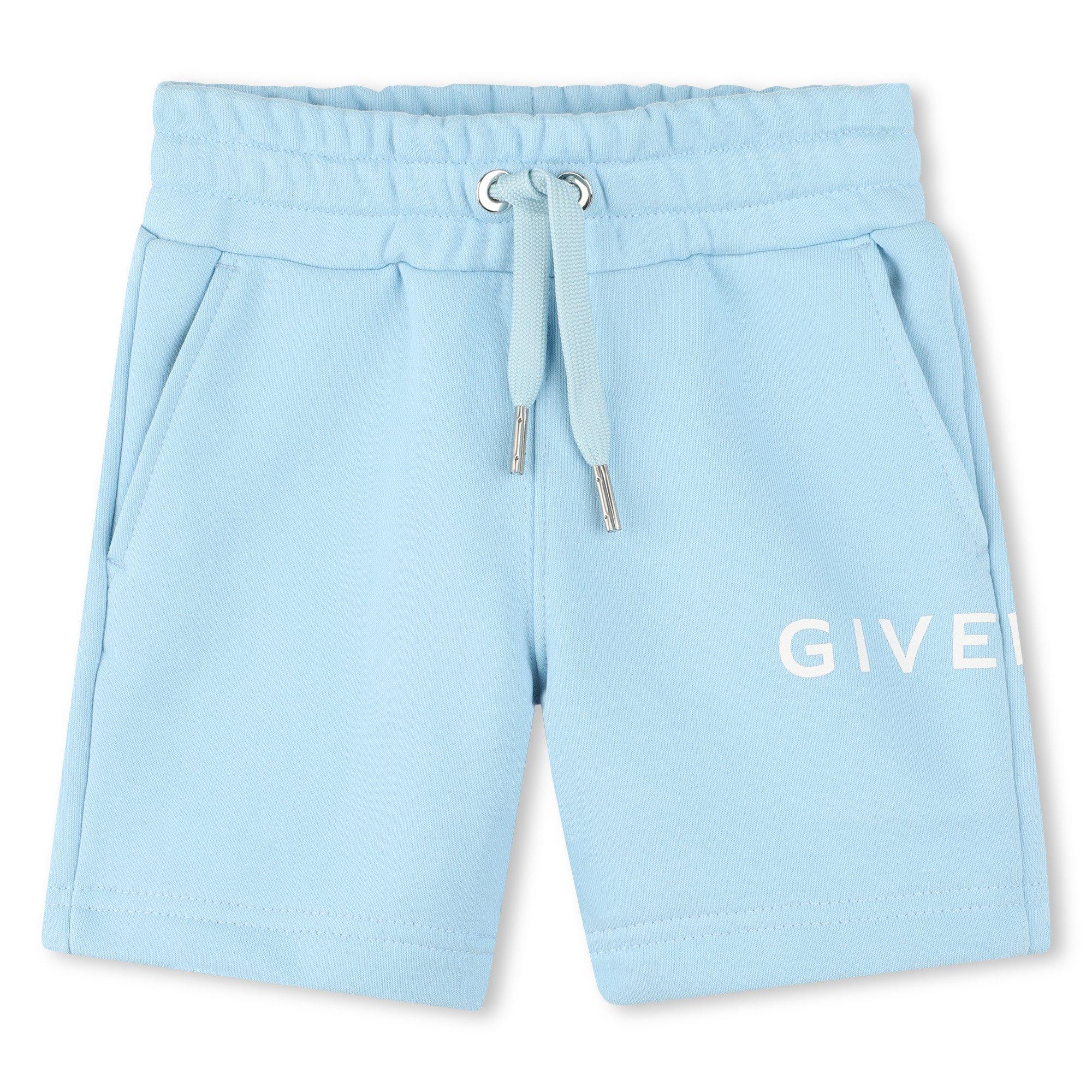 Blue 772 - GIVENCHY - Kids' Fleece Jogger Shorts - 1