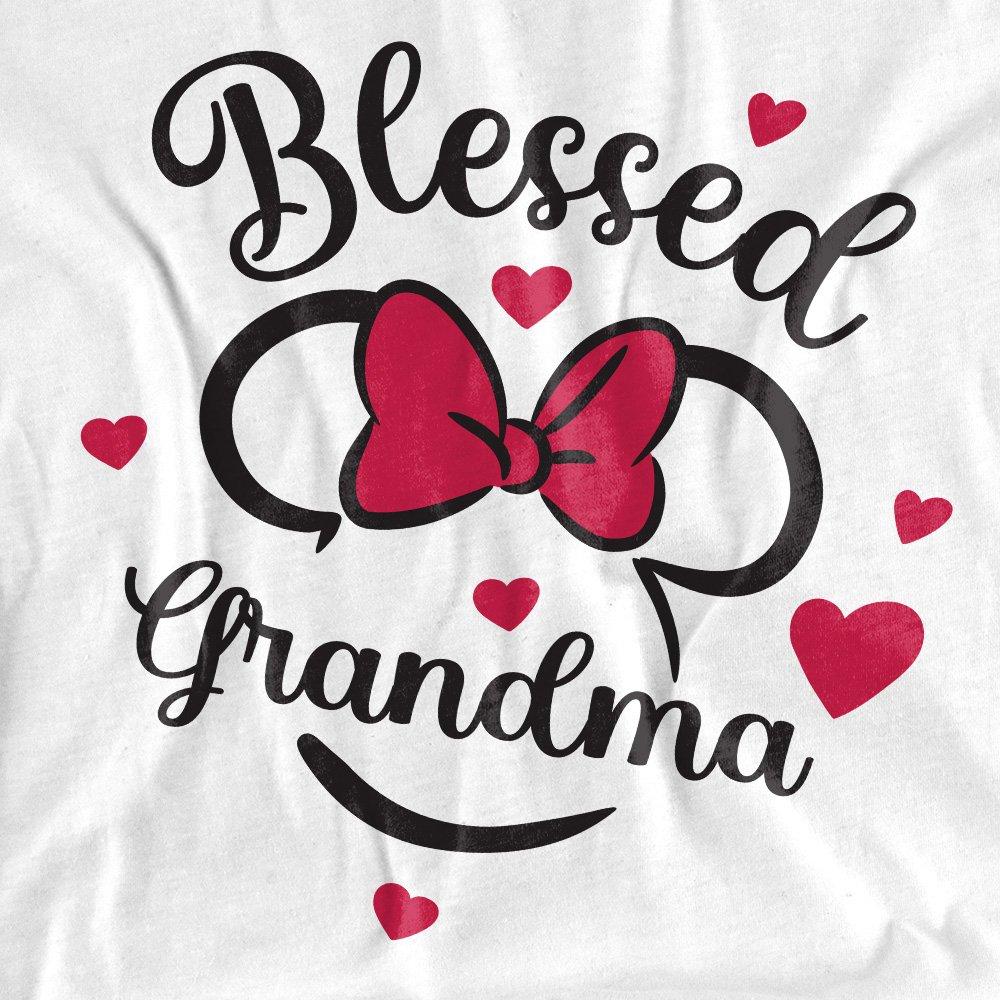White - Disney - Minnie Mouse Head Blessed Grandma T-Shirt White - 2