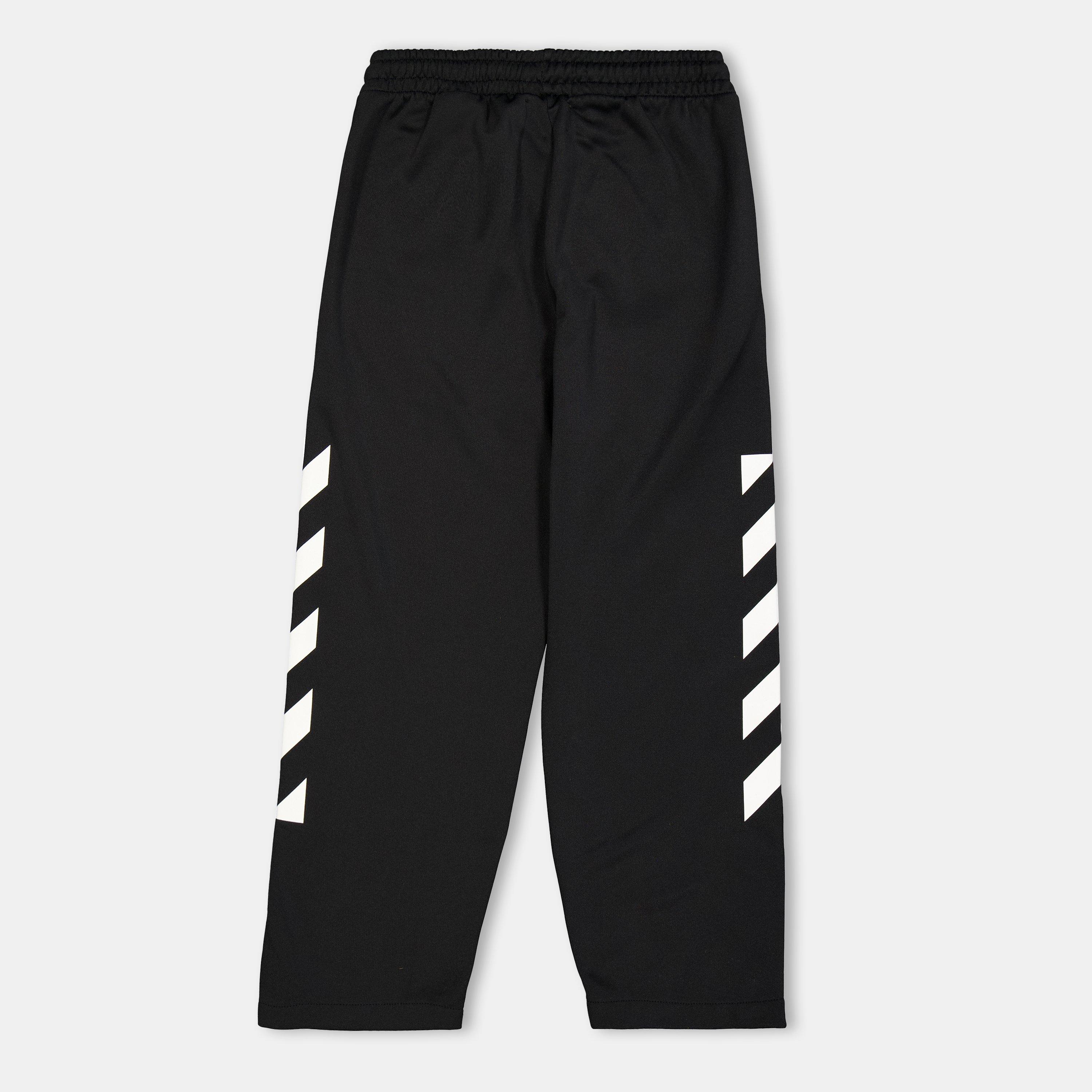 Black/White - Off White - Kids Open Hem Tracksuit Bottoms - 2