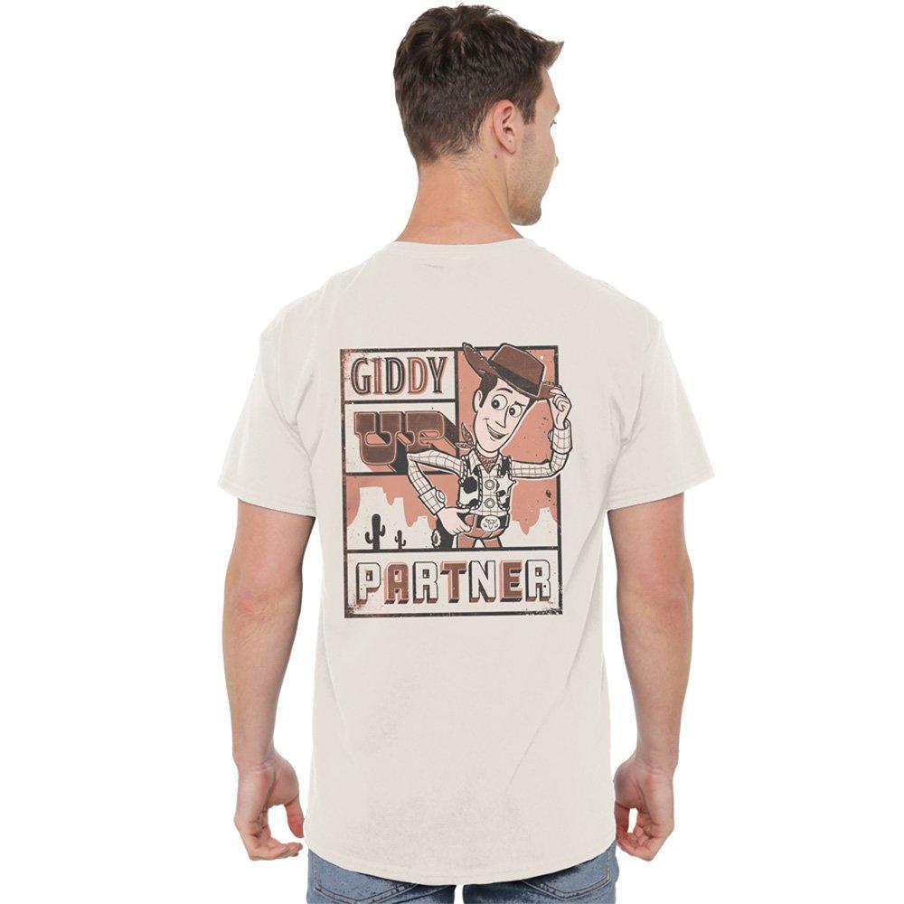 Beige - Disney - Toy Story Woody Giddy Up Front Back T-Shirt Natur - 1