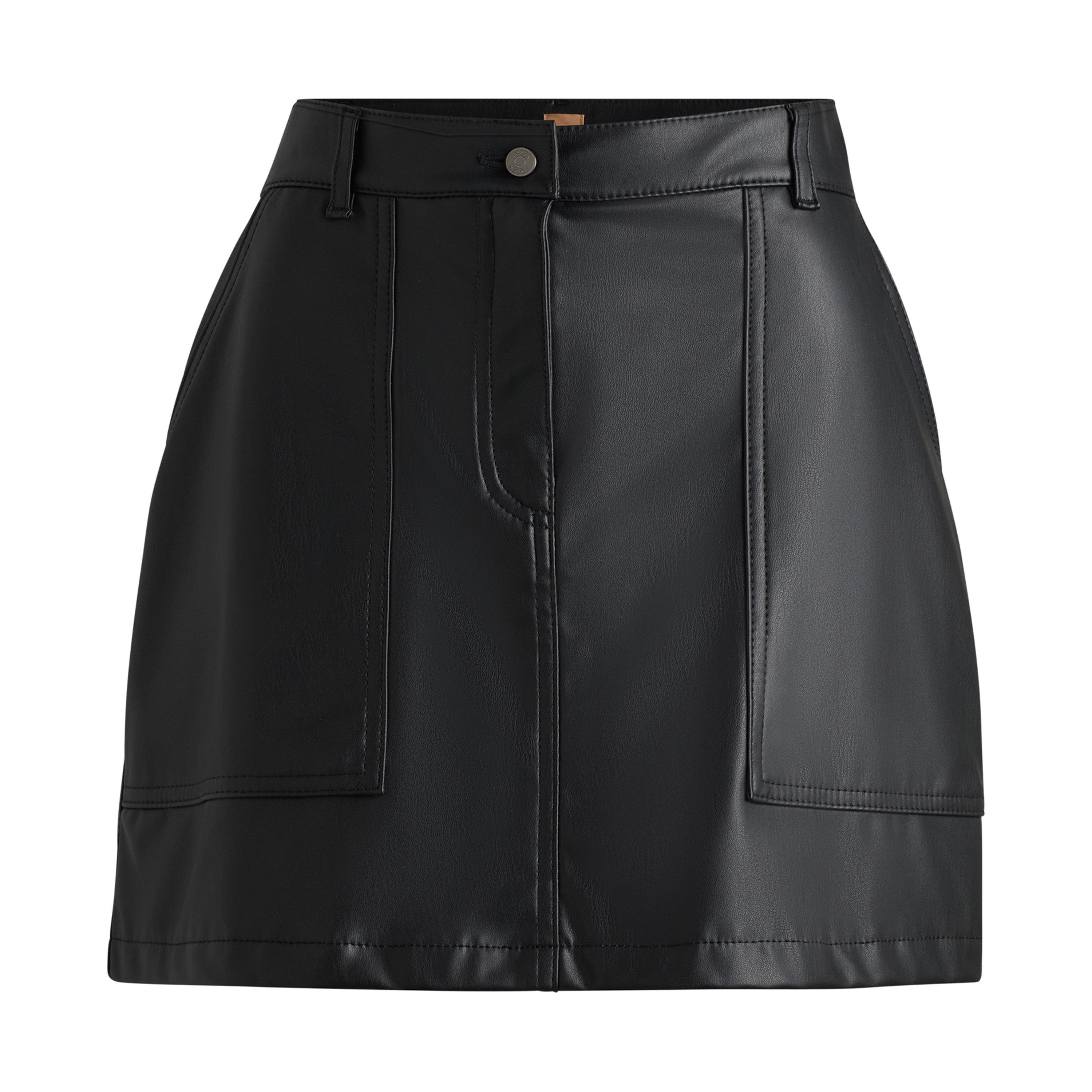 Black - Boss - Women's C Vite Leather Skirt - 1