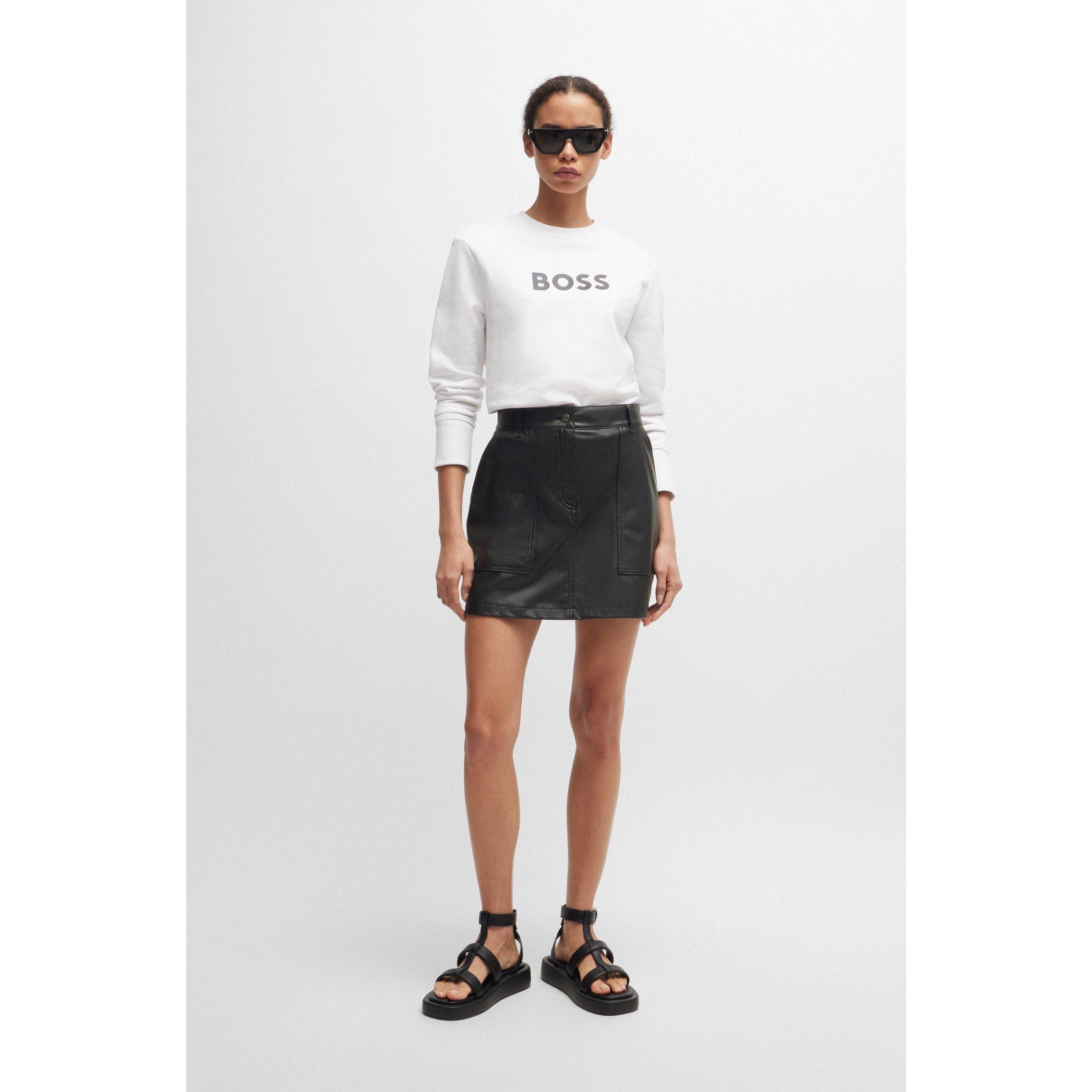 Black - Boss - Women's C Vite Leather Skirt - 5