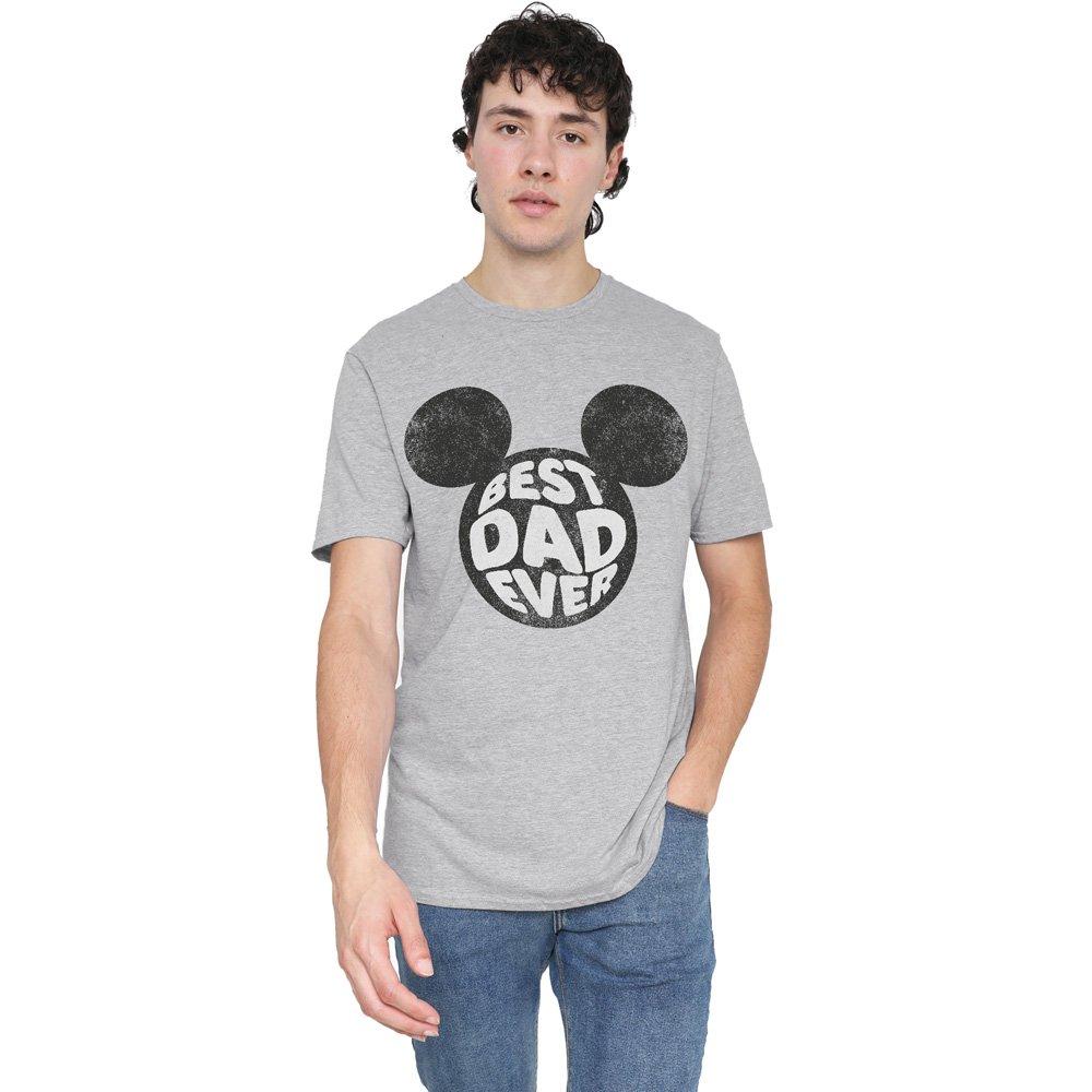 Grey - Mickey Mouse - Mickey Mouse Best Dad Ever Mens T-Shirt Grey - 1