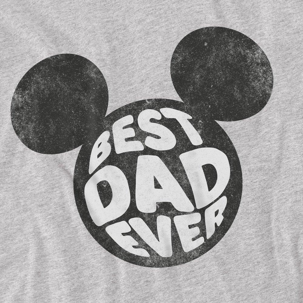 Grey - Mickey Mouse - Mickey Mouse Best Dad Ever Mens T-Shirt Grey - 2