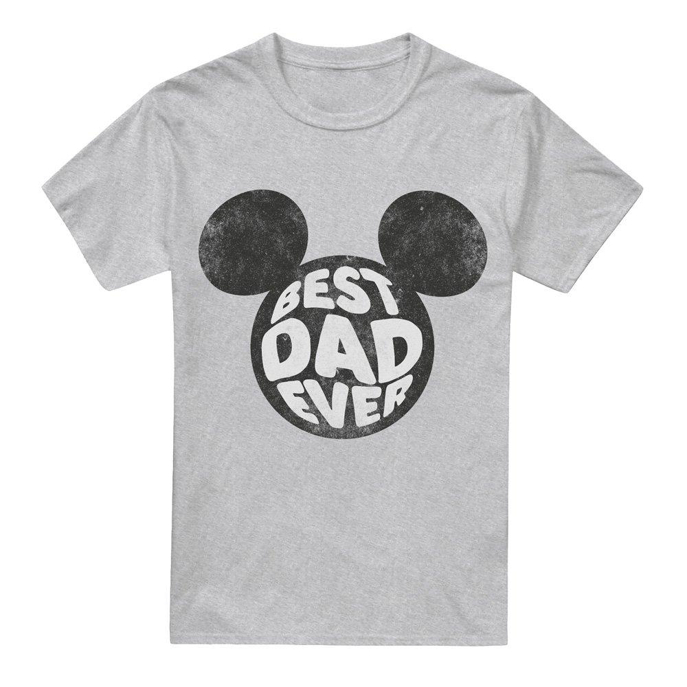 Grey - Mickey Mouse - Mickey Mouse Best Dad Ever Mens T-Shirt Grey - 4