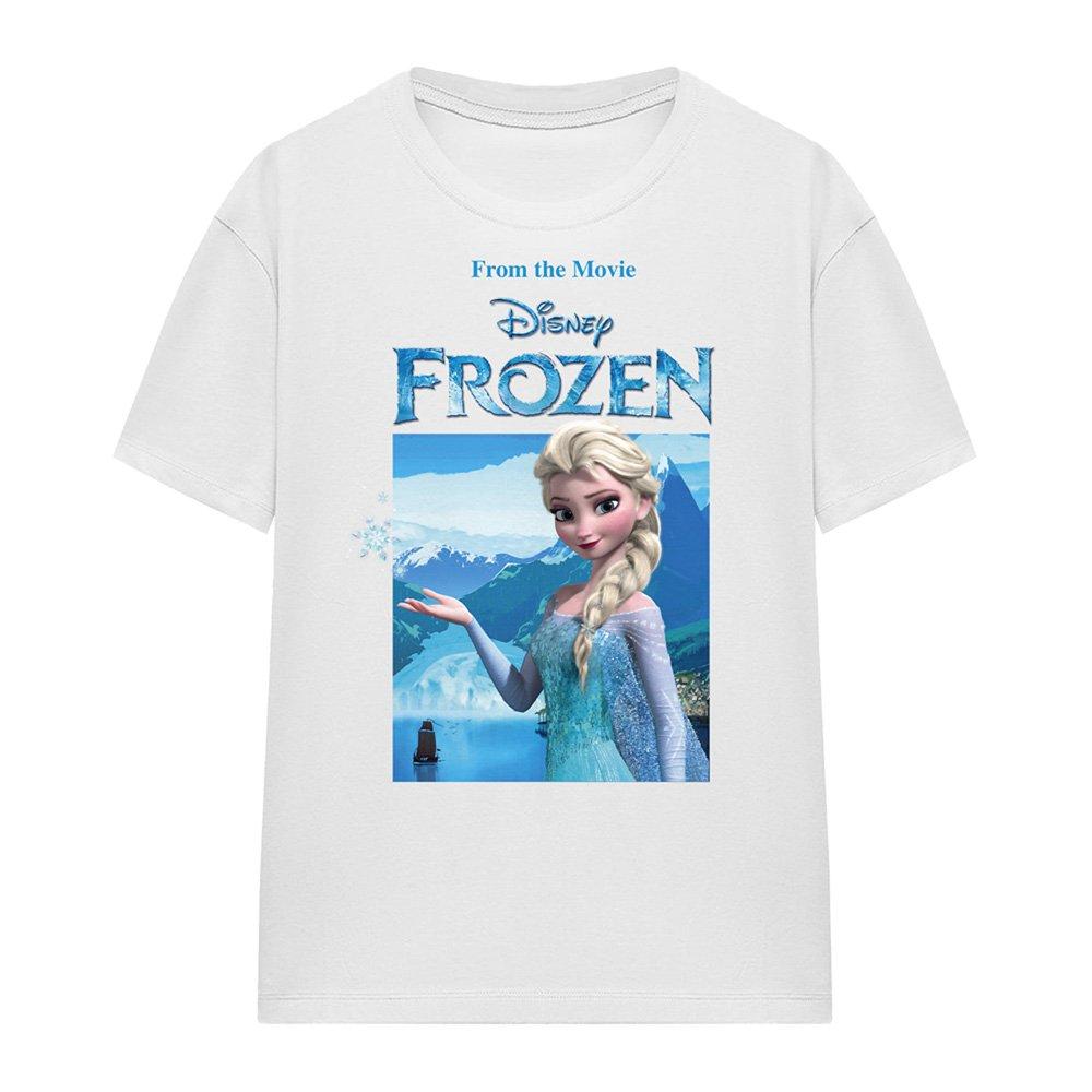 White - Disney - Frozen Elsa Snowflake T-Shirt - 4
