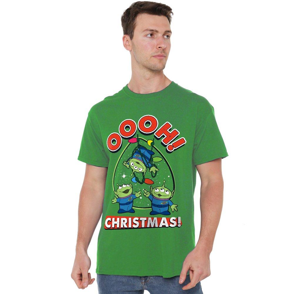 Toy Story Toy Story Aliens Christmas Ooh Mens T-Shirt Green