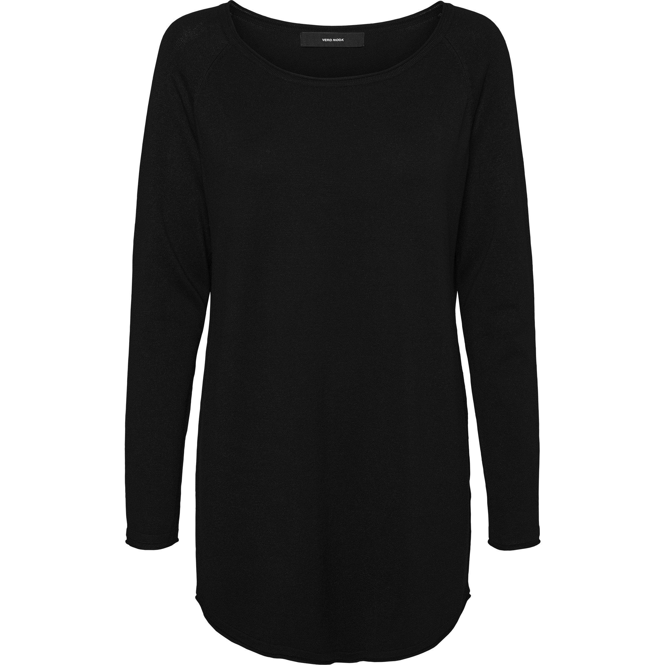 Black - Vero Moda - Women's Boat Fine Knitted Crew Neck Jumper - 5