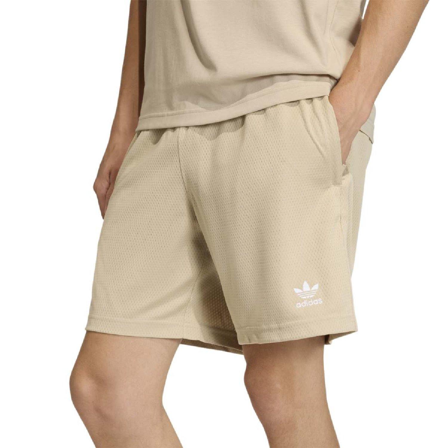 stone khaki - adidas Originals - adidas Originals Trefoil Essentials Mesh Shorts - 5