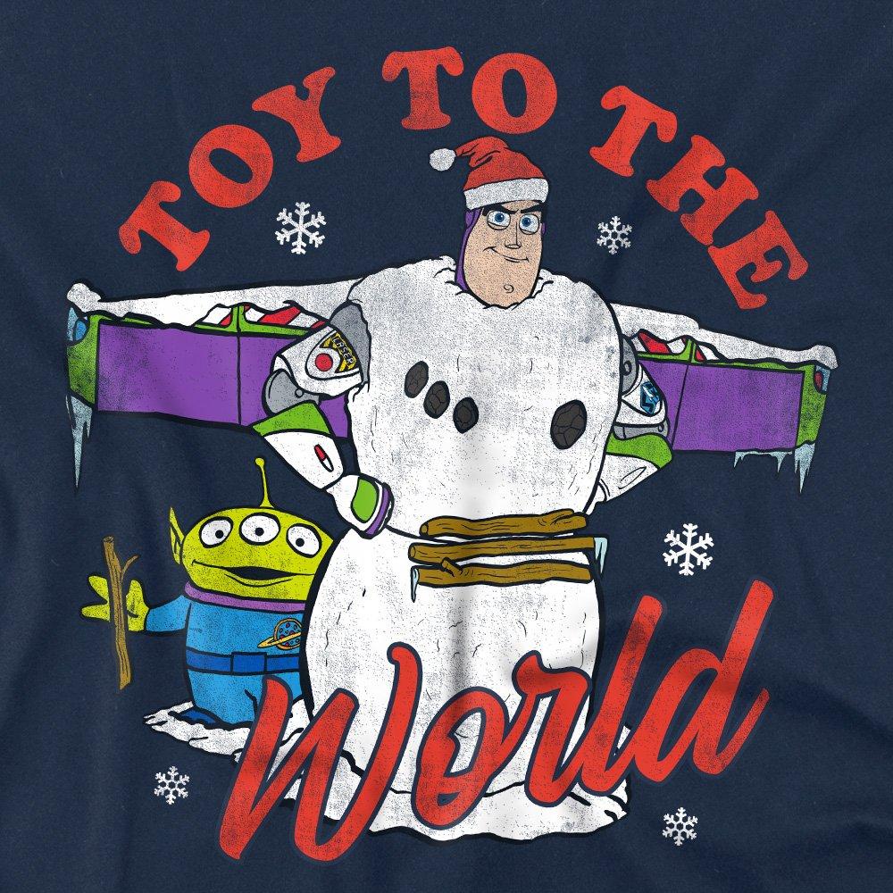 Navy - Toy Story - Toy Story Buzz Toy To The World Mens T-Shirt Navy - 2