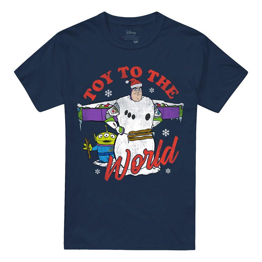 Navy - Toy Story - Toy Story Buzz Toy To The World Mens T-Shirt Navy - 4