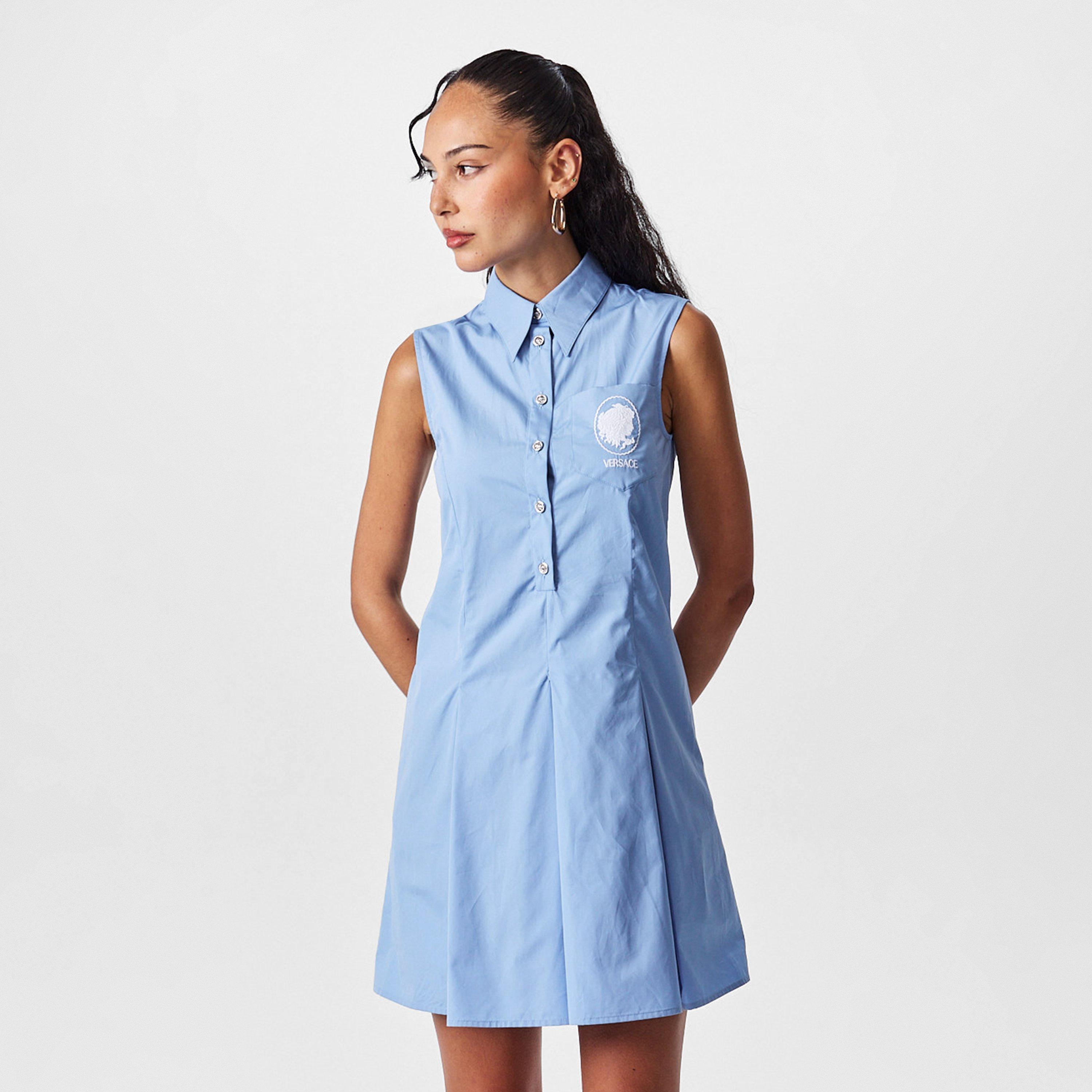 Powder Blue - Versace - Women's Mini Dress - 3