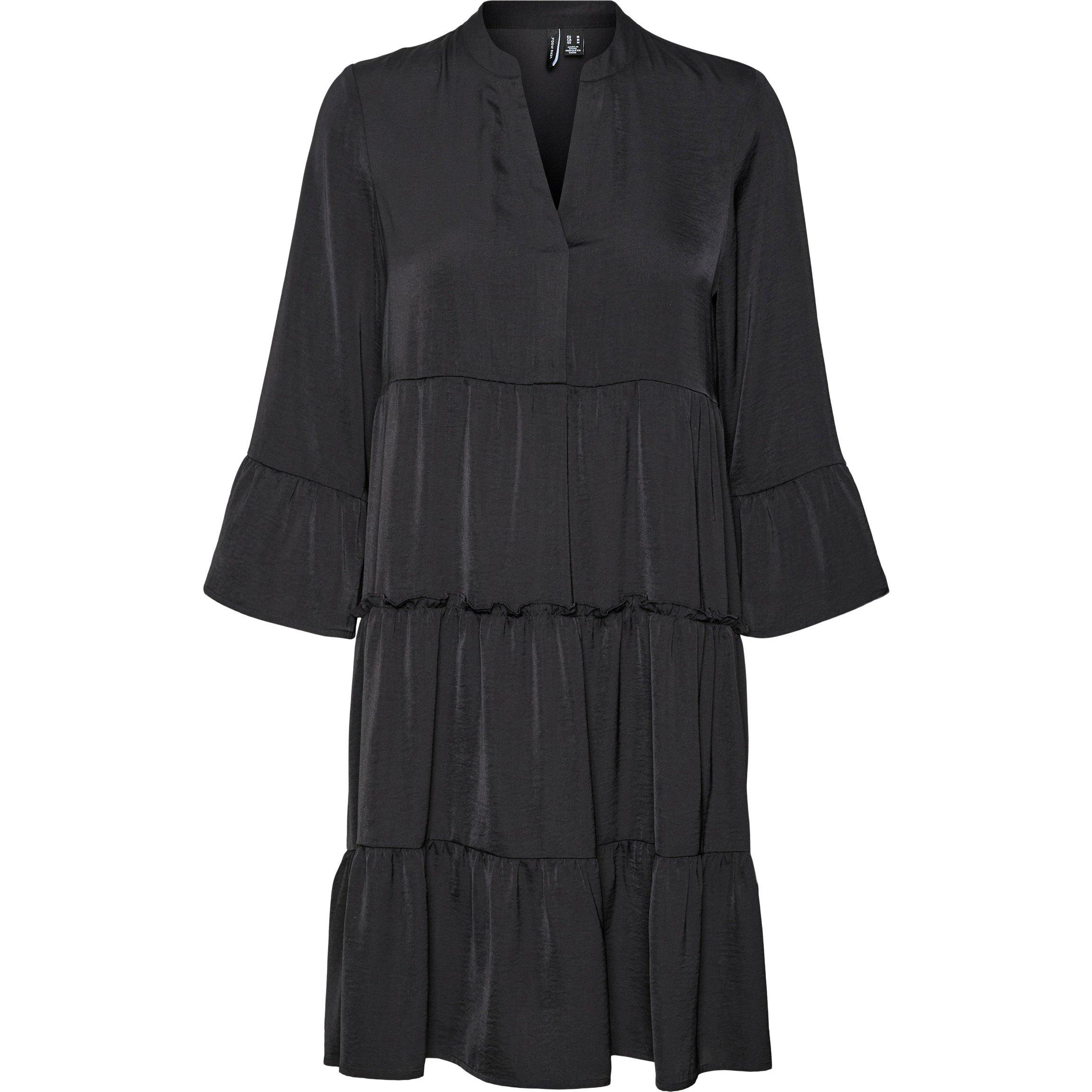 Crna - Vero Moda - Women's Katrine Long-Sleeve Shirt Dress - 5
