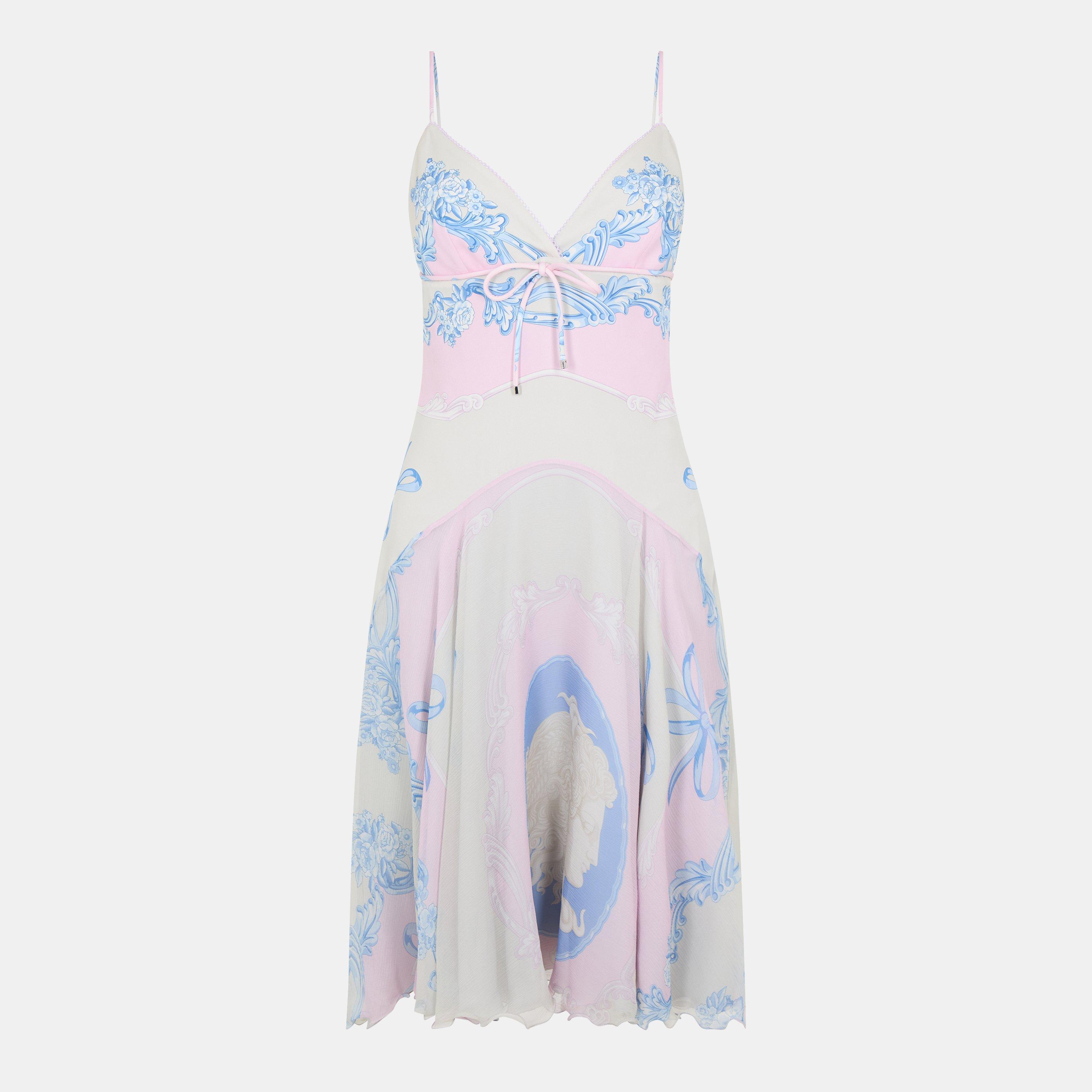 Pstl Pnk/Gry - Versace - Women's Cocktail Slip Dress - 1