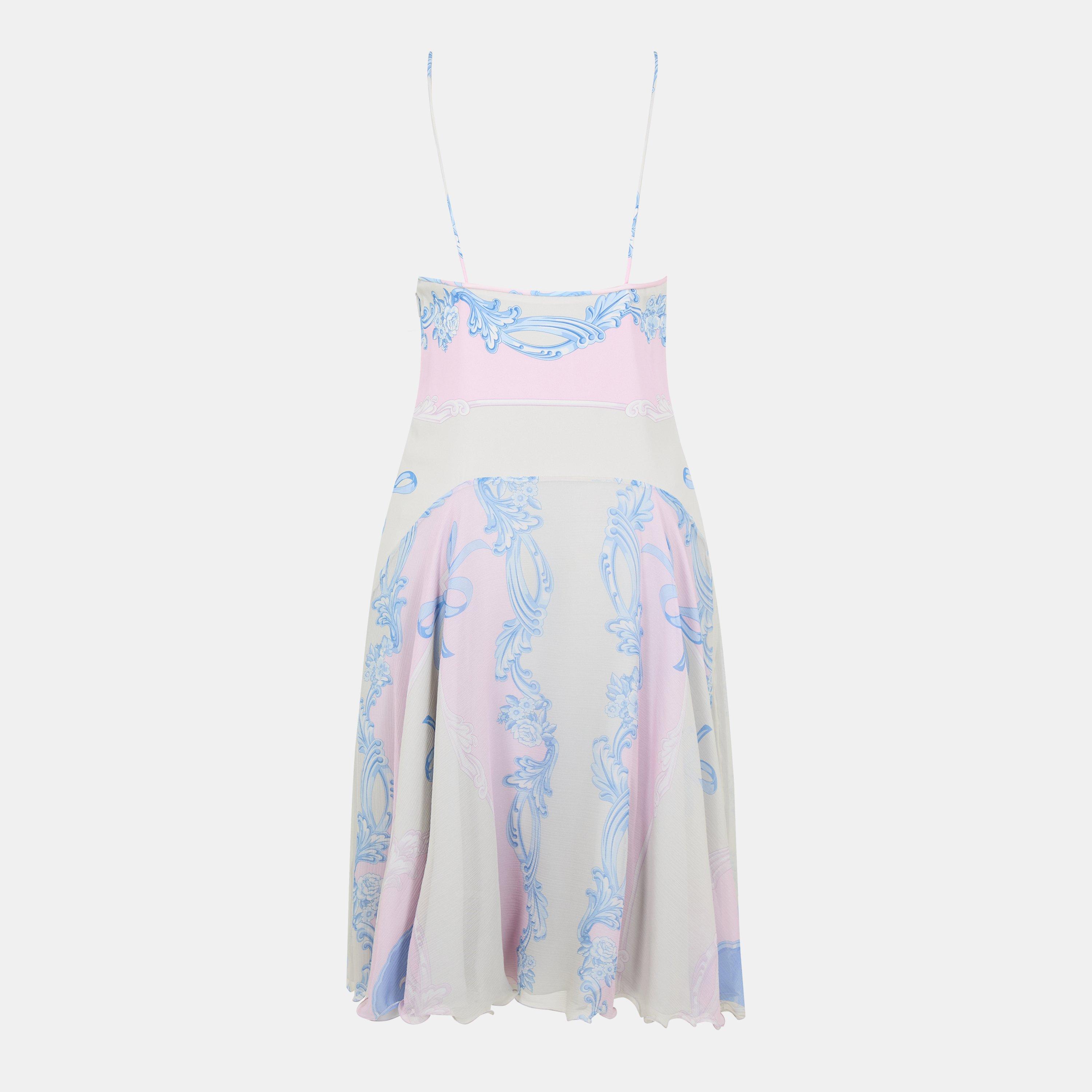 Pstl Pnk/Gry - Versace - Women's Cocktail Slip Dress - 2