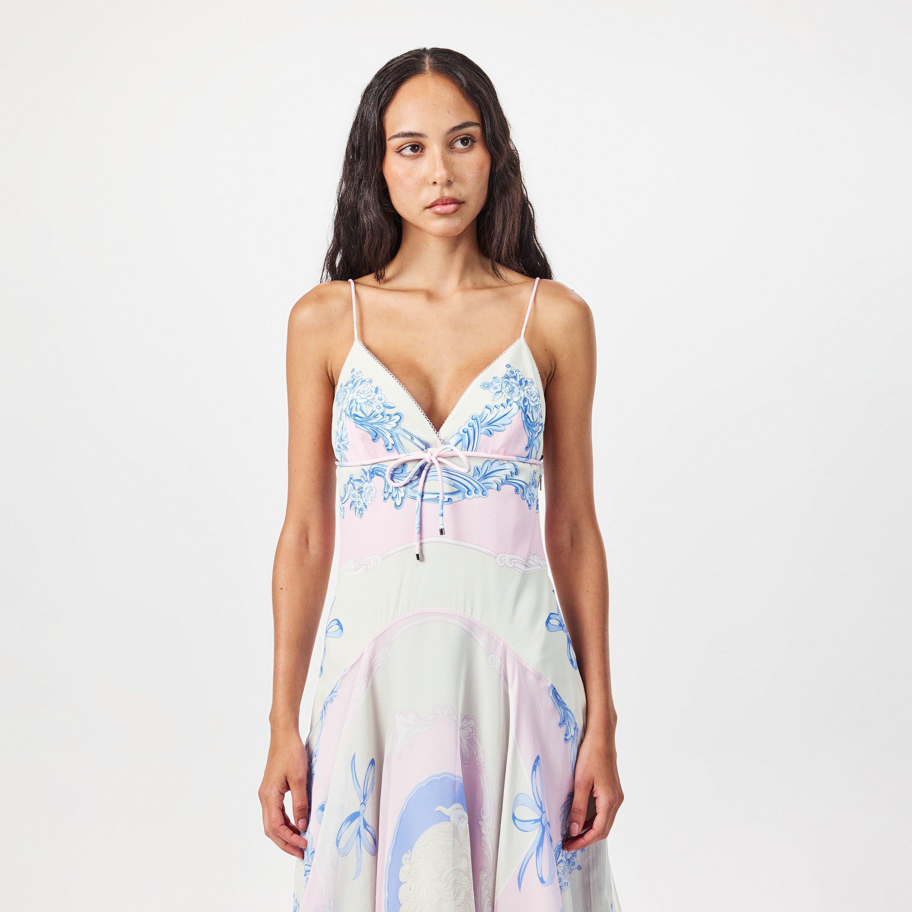 Pstl Pnk/Gry - Versace - Women's Cocktail Slip Dress - 3