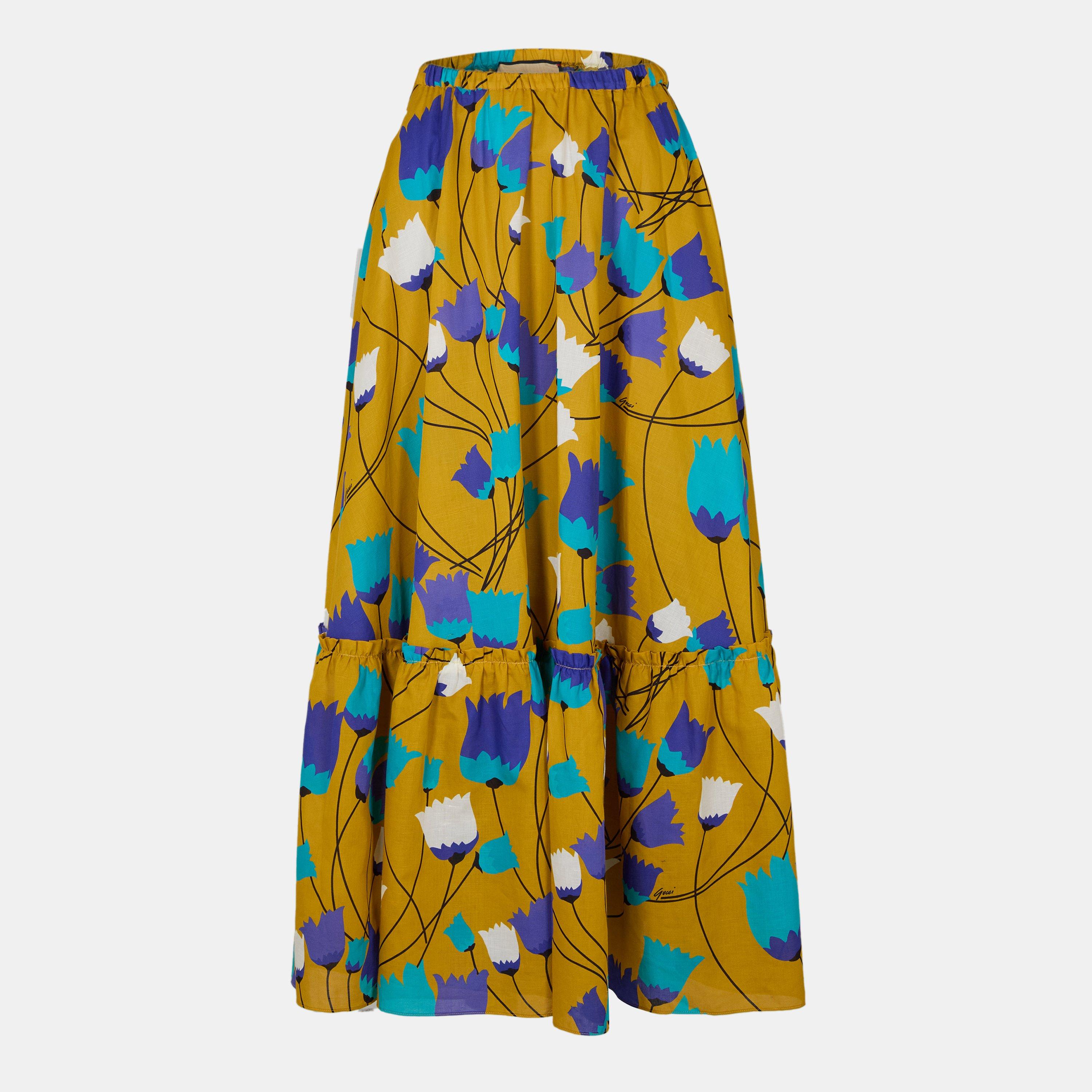 Gucci Women's Floral Maxi Skirt