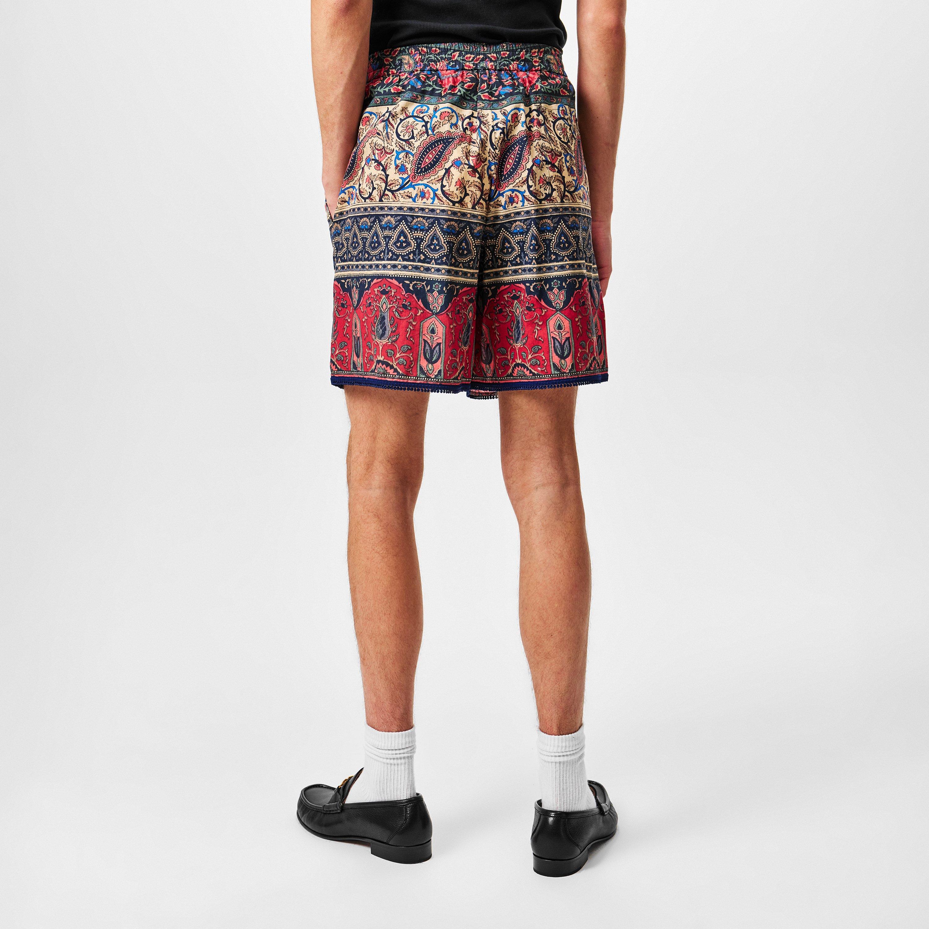 Multi Print - Valentino - Men's Val Cotton Chino Shorts - 4