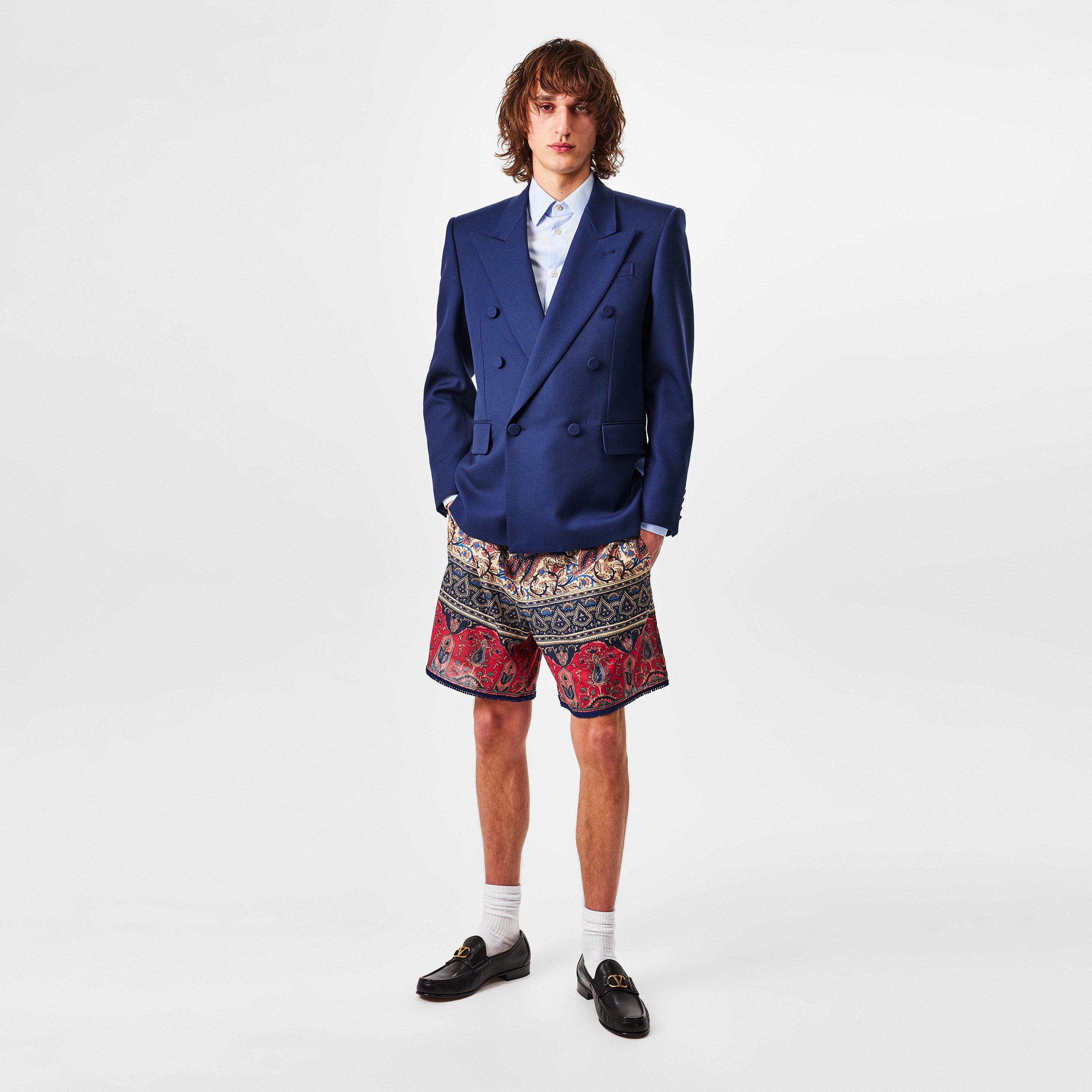 Multi Print - Valentino - Men's Val Cotton Chino Shorts - 6