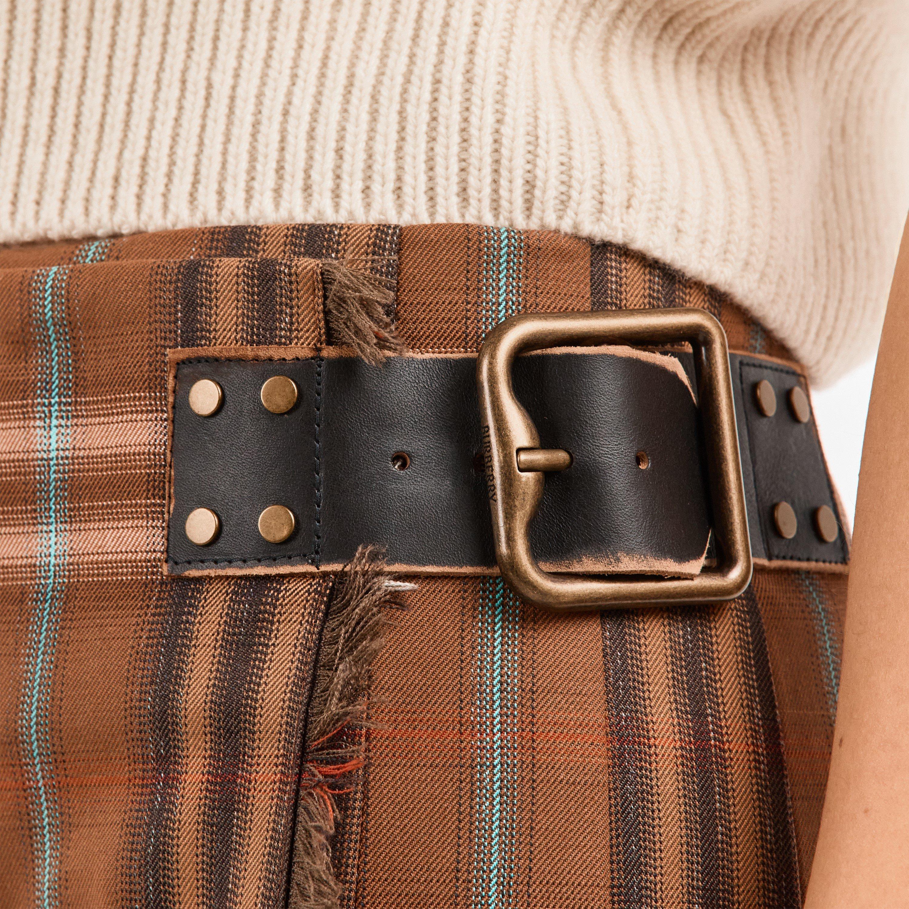 Ginger Brown - Burberry - Women's Viola Midi Skirt - 5