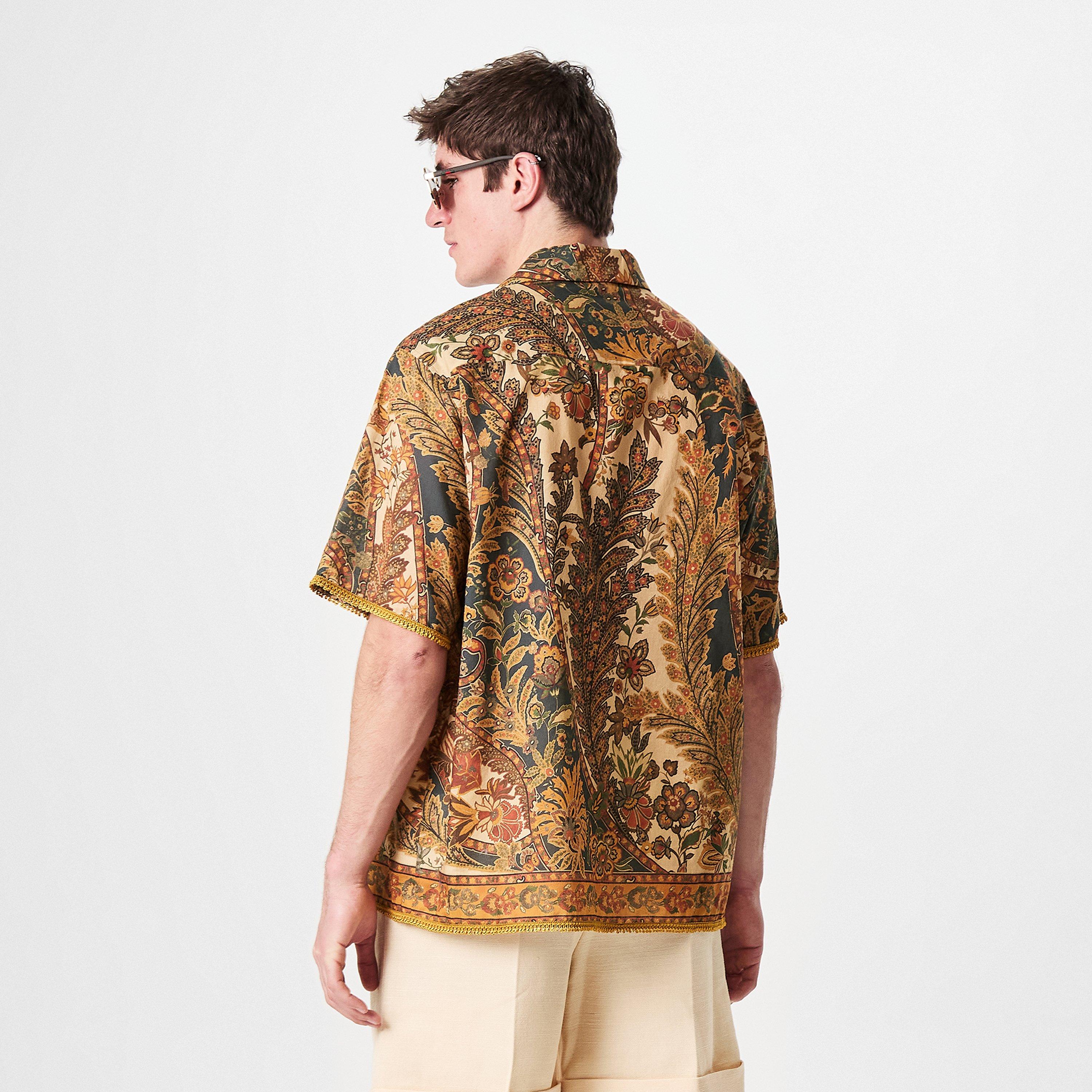 Multi - Valentino - Men's Val Camicia Short-Sleeve Bowling Shirt - 4