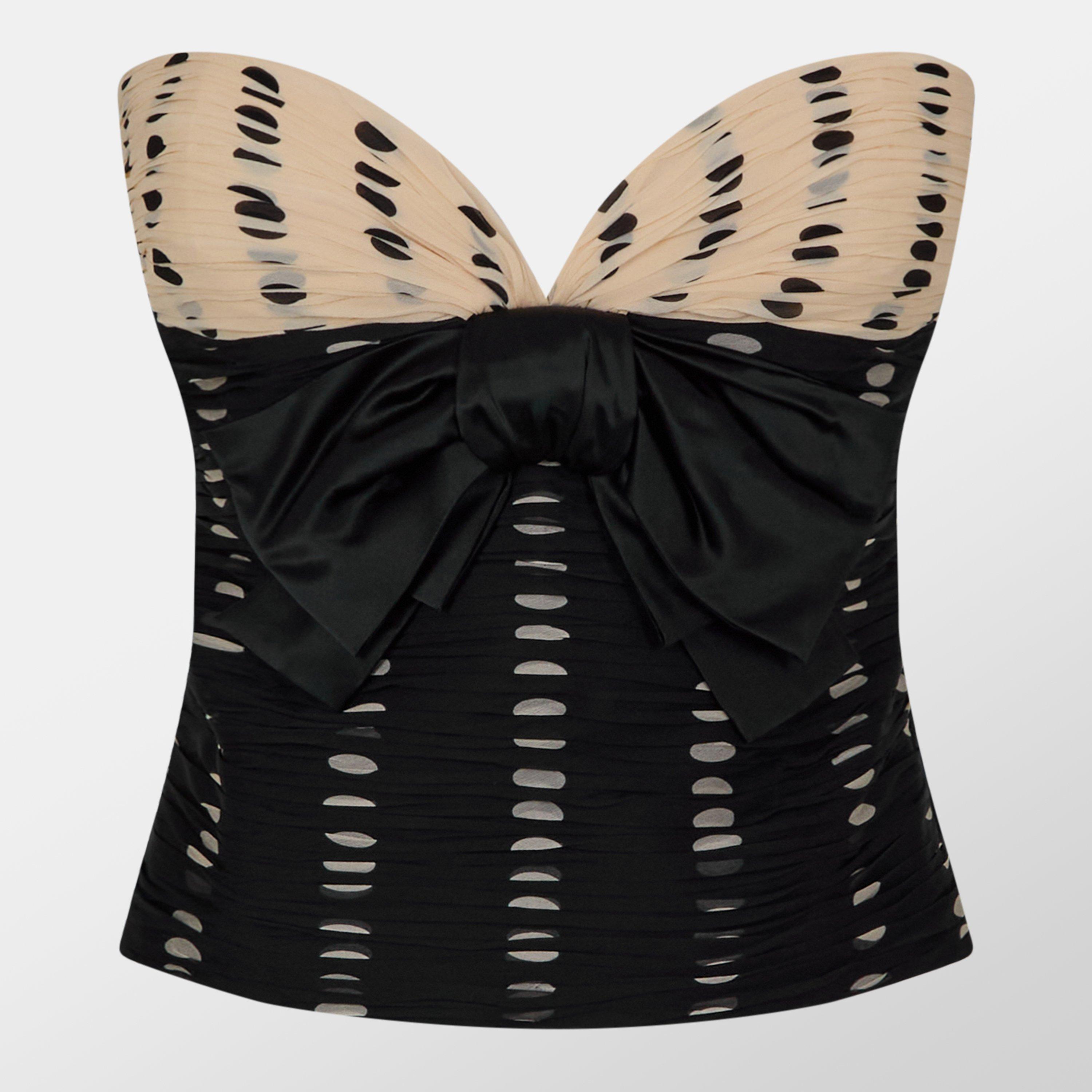 Nero/Betulla - Valentino - Bow Detail Silk Top - 1