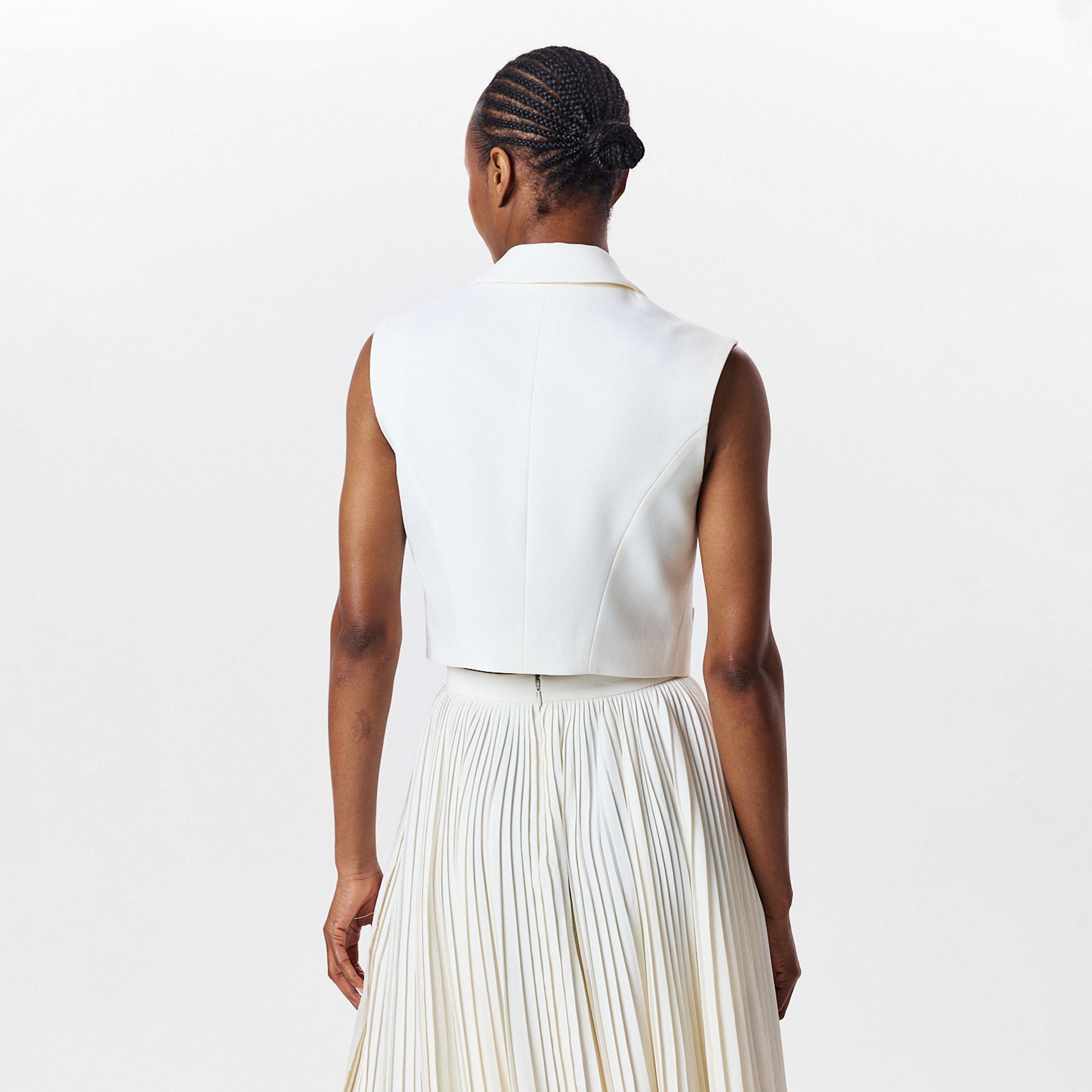 Bone - Alexander McQueen - Women's Alex Gab Waistcoat - 4