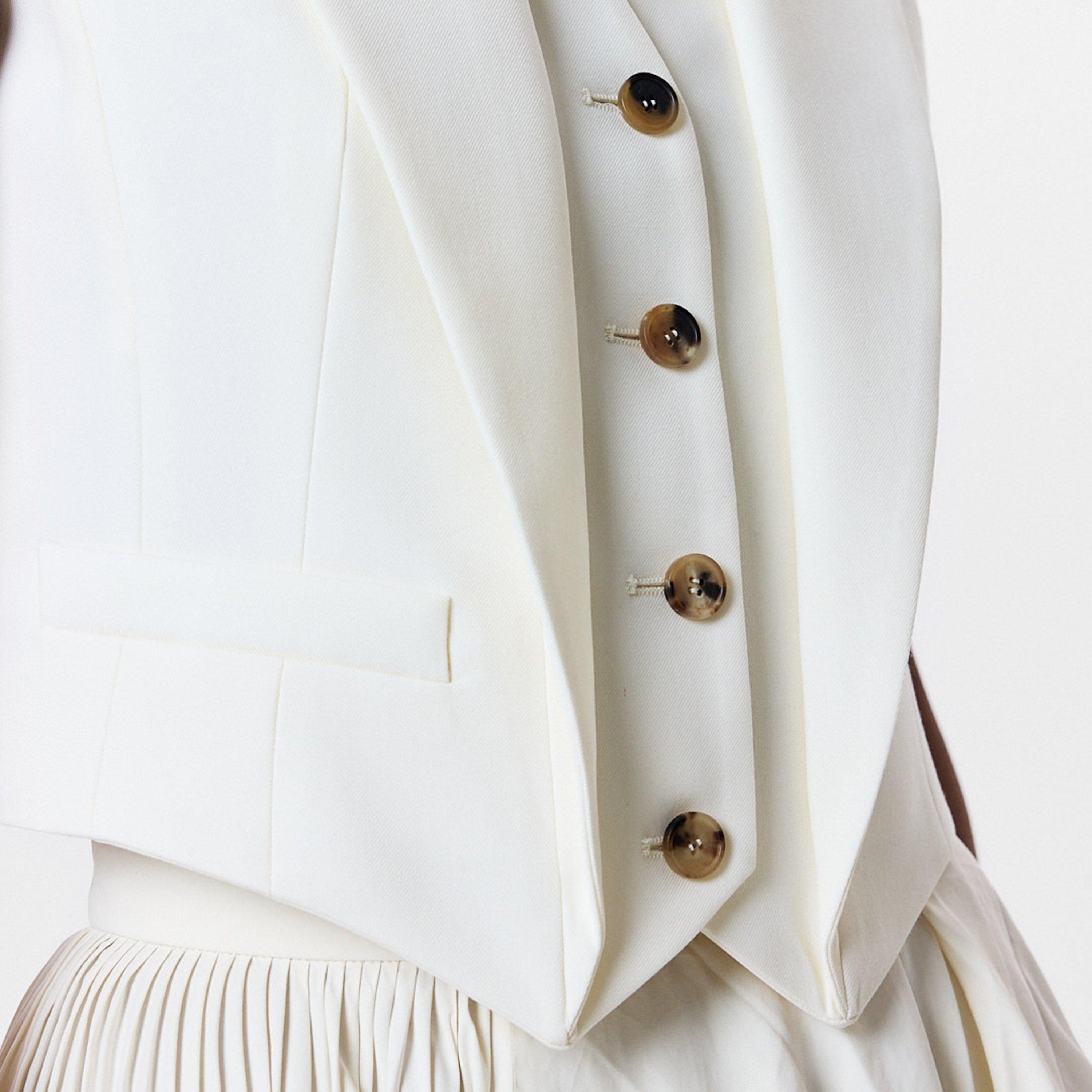 Bone - Alexander McQueen - Women's Alex Gab Waistcoat - 5