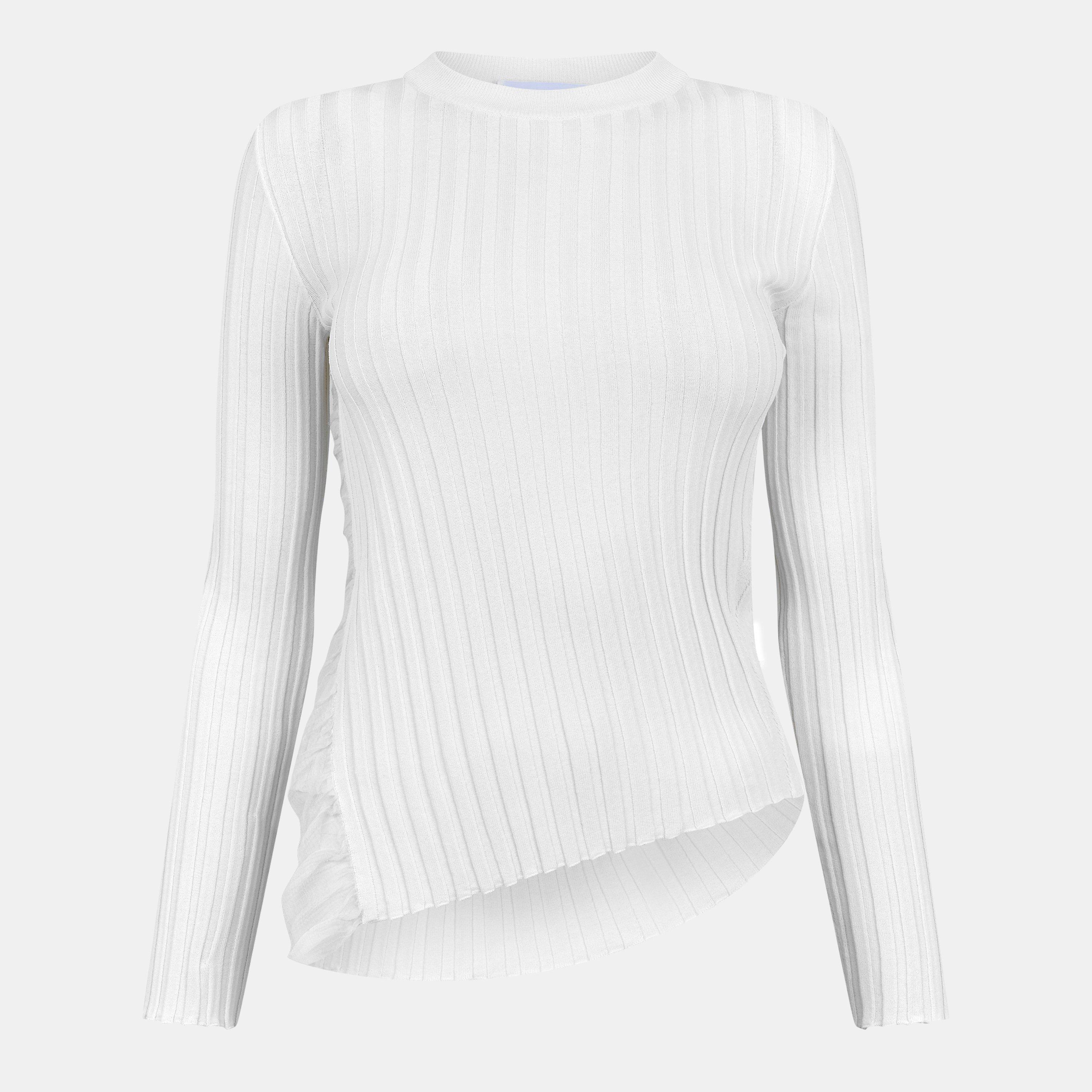 Ivory - Alexander McQueen - Women's Alex Crew Neck Slim Fit Jumper - 1