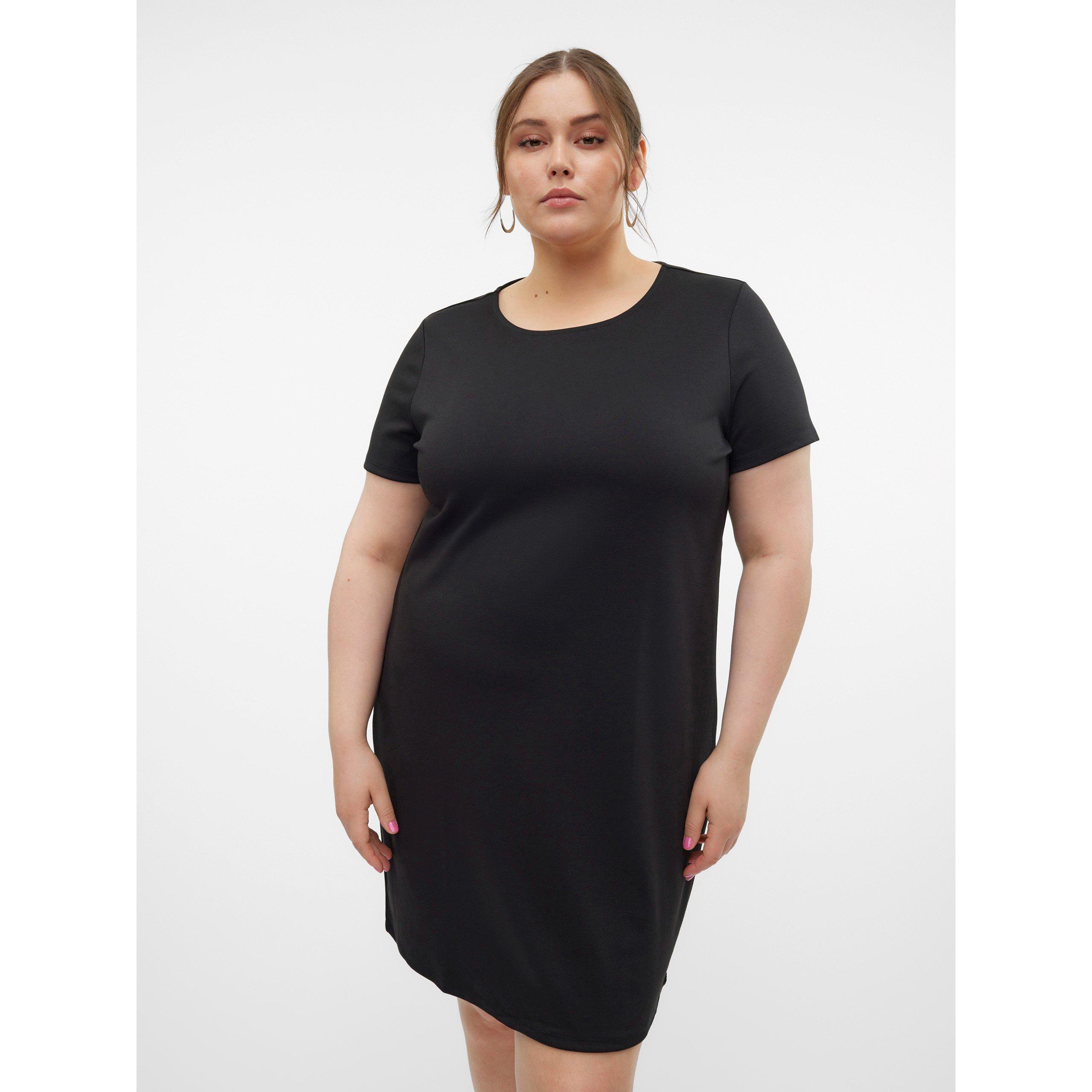Black - Vero Moda - Women's Curve Abbey T-Shirt Dress - 1