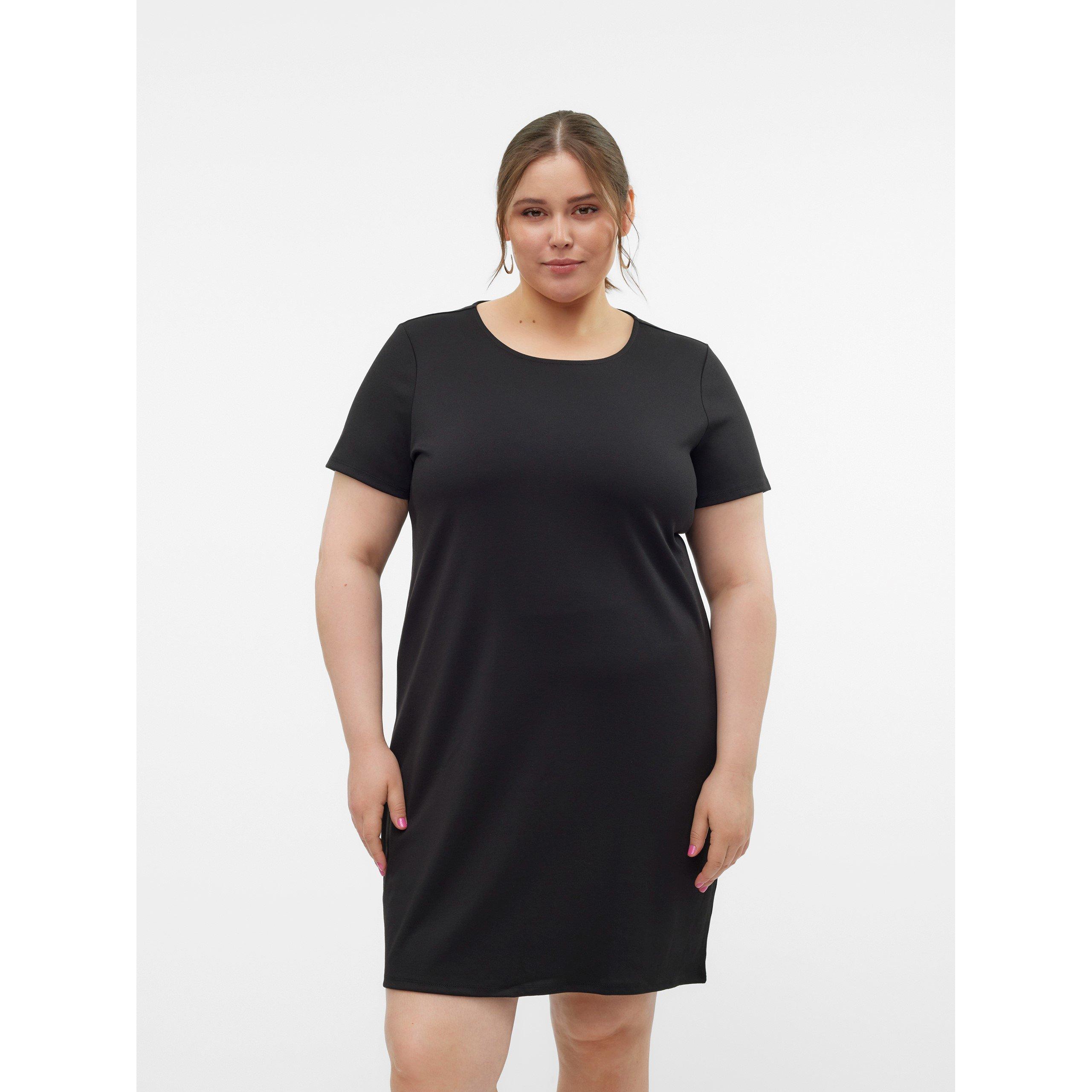 Black - Vero Moda - Women's Curve Abbey T-Shirt Dress - 2