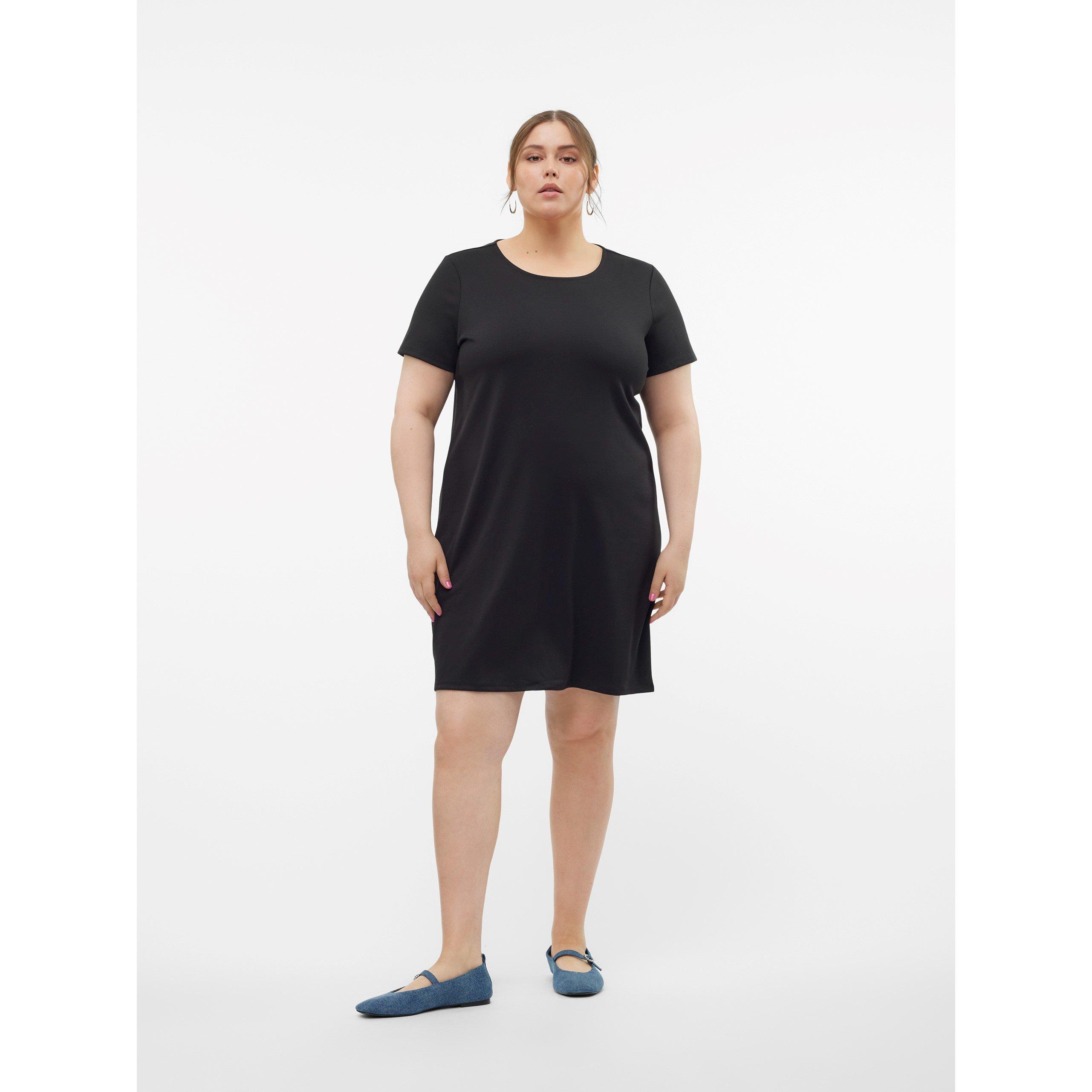 Black - Vero Moda - Women's Curve Abbey T-Shirt Dress - 4
