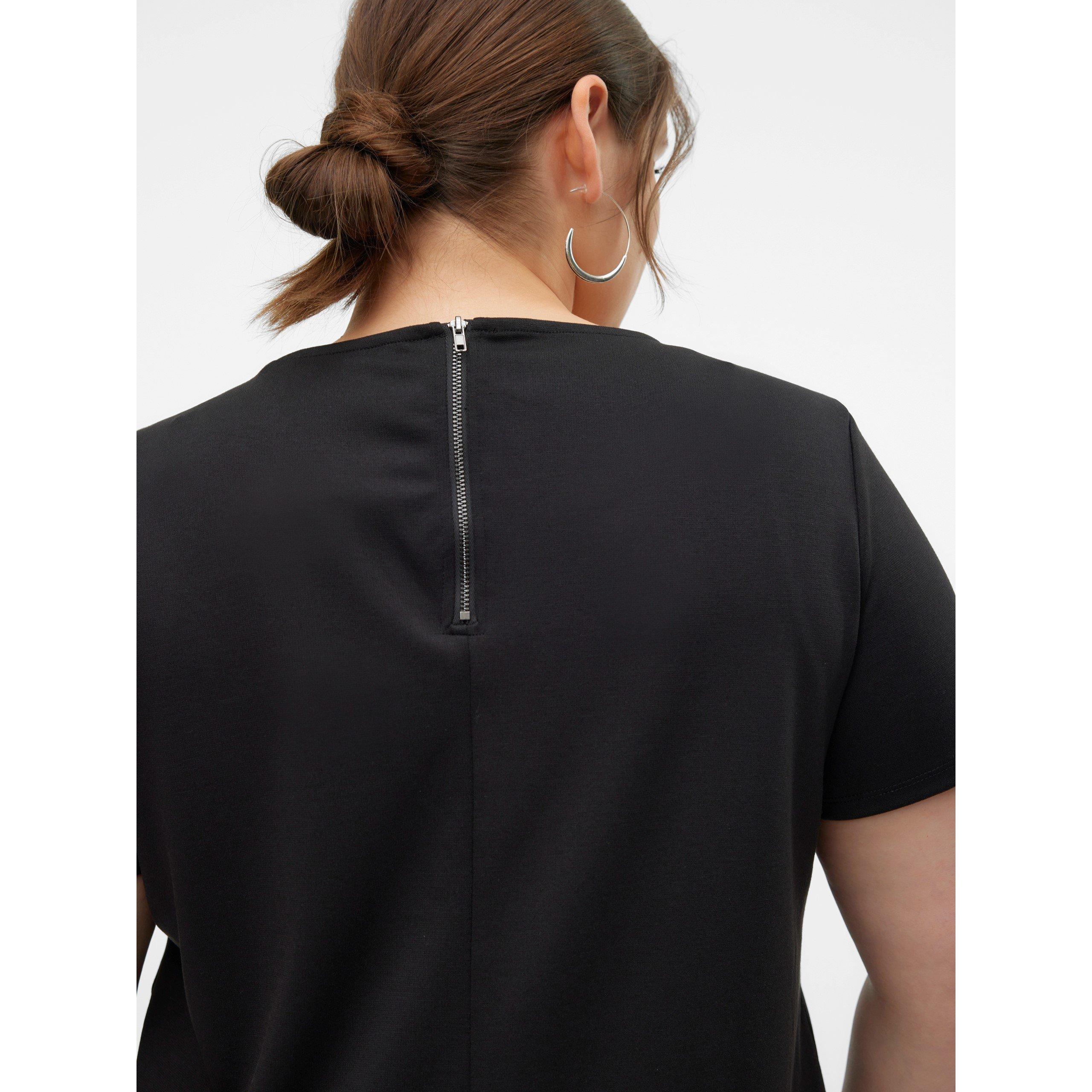 Black - Vero Moda - Women's Curve Abbey T-Shirt Dress - 5