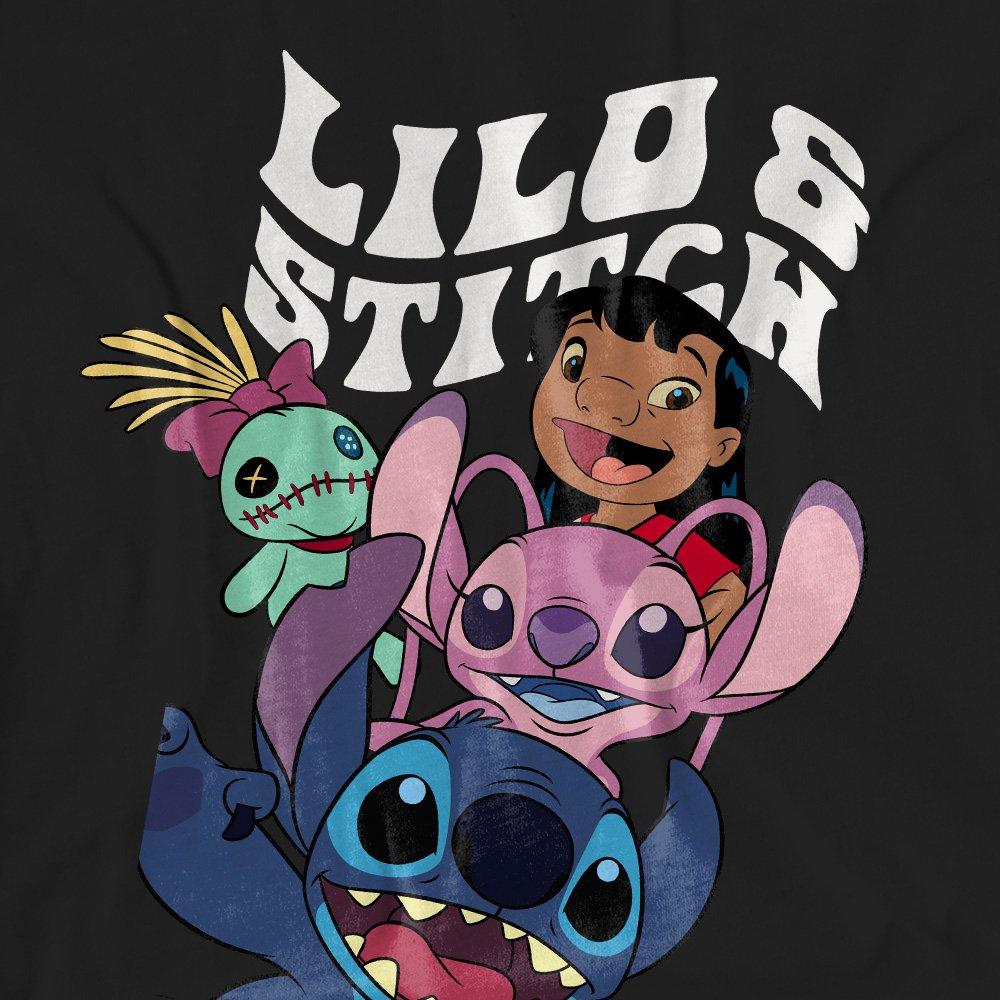 Black - Disney - Lilo Stitch Character Montage T-Shirt Black - 2