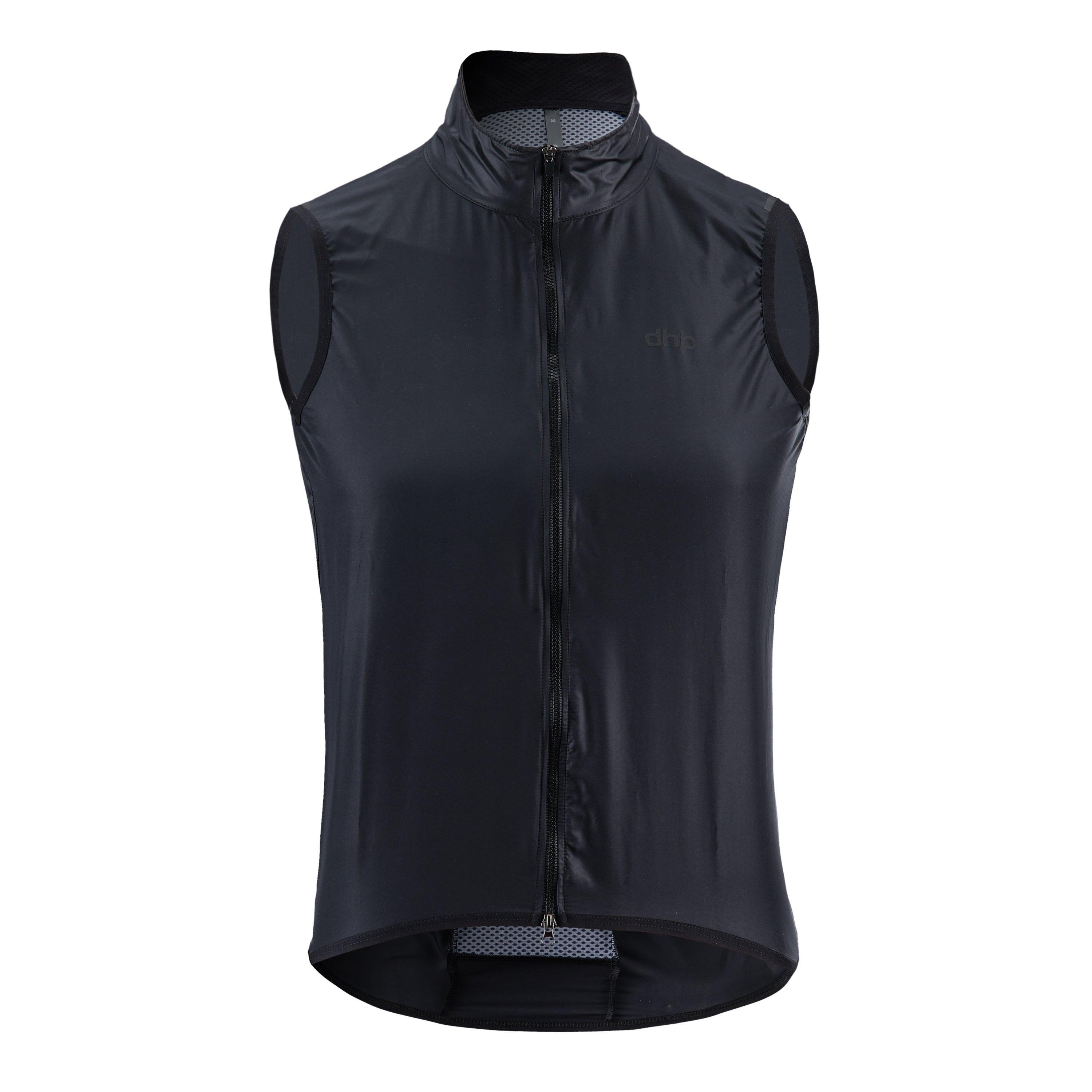 Black - Dhb - Men's BLOK Windproof Sleeveless Slim Fit Gilet - 1