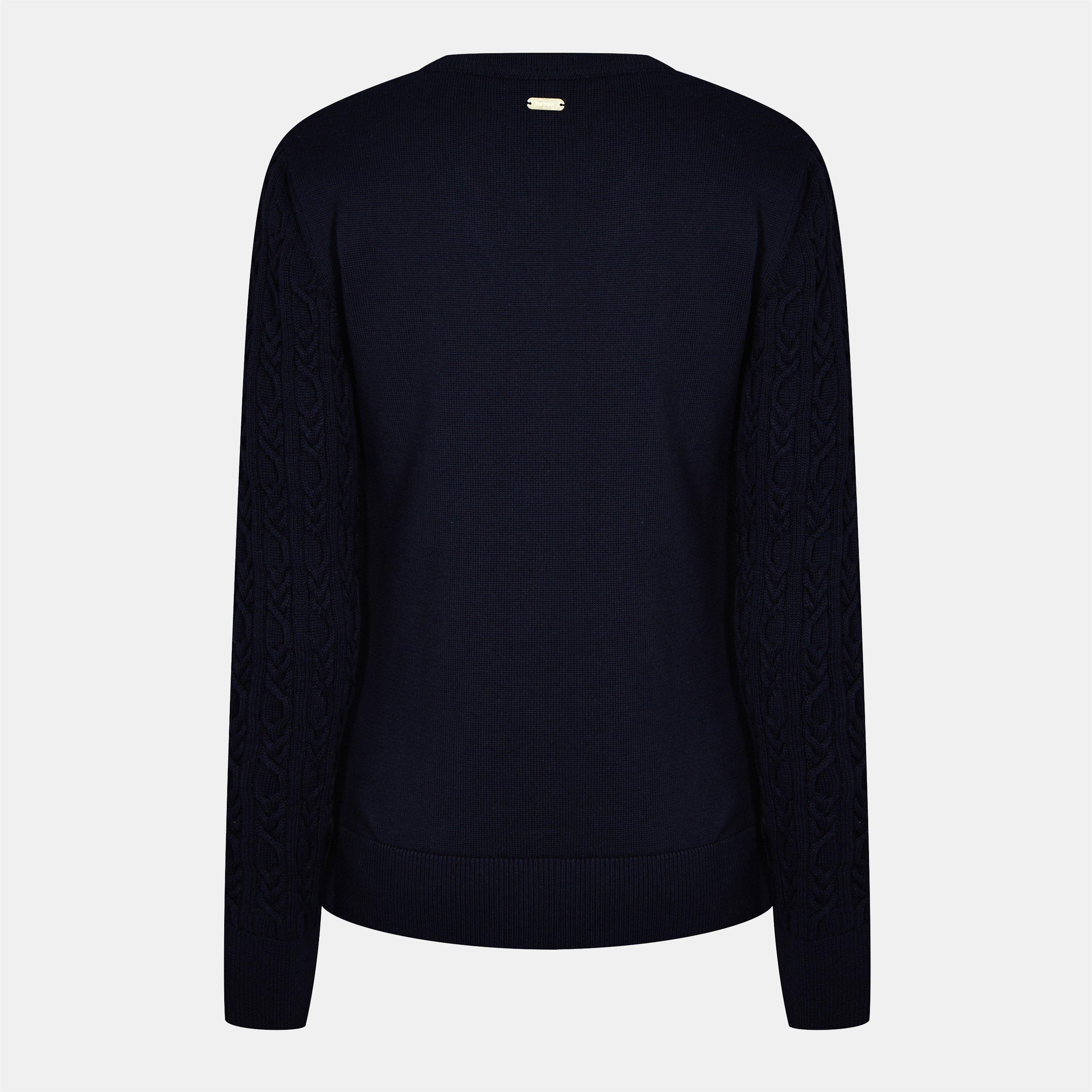 Navy - Barbour - Hampton V-Neck Knit - 2